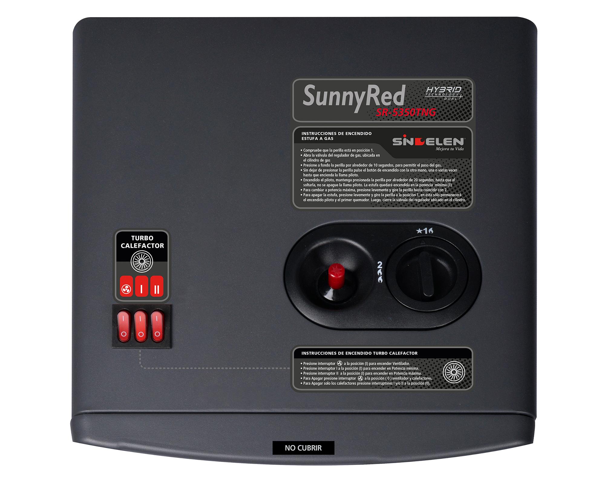 Estufa a gas híbrida 2.75 kW 5350TNG gris 9000 BTU-3