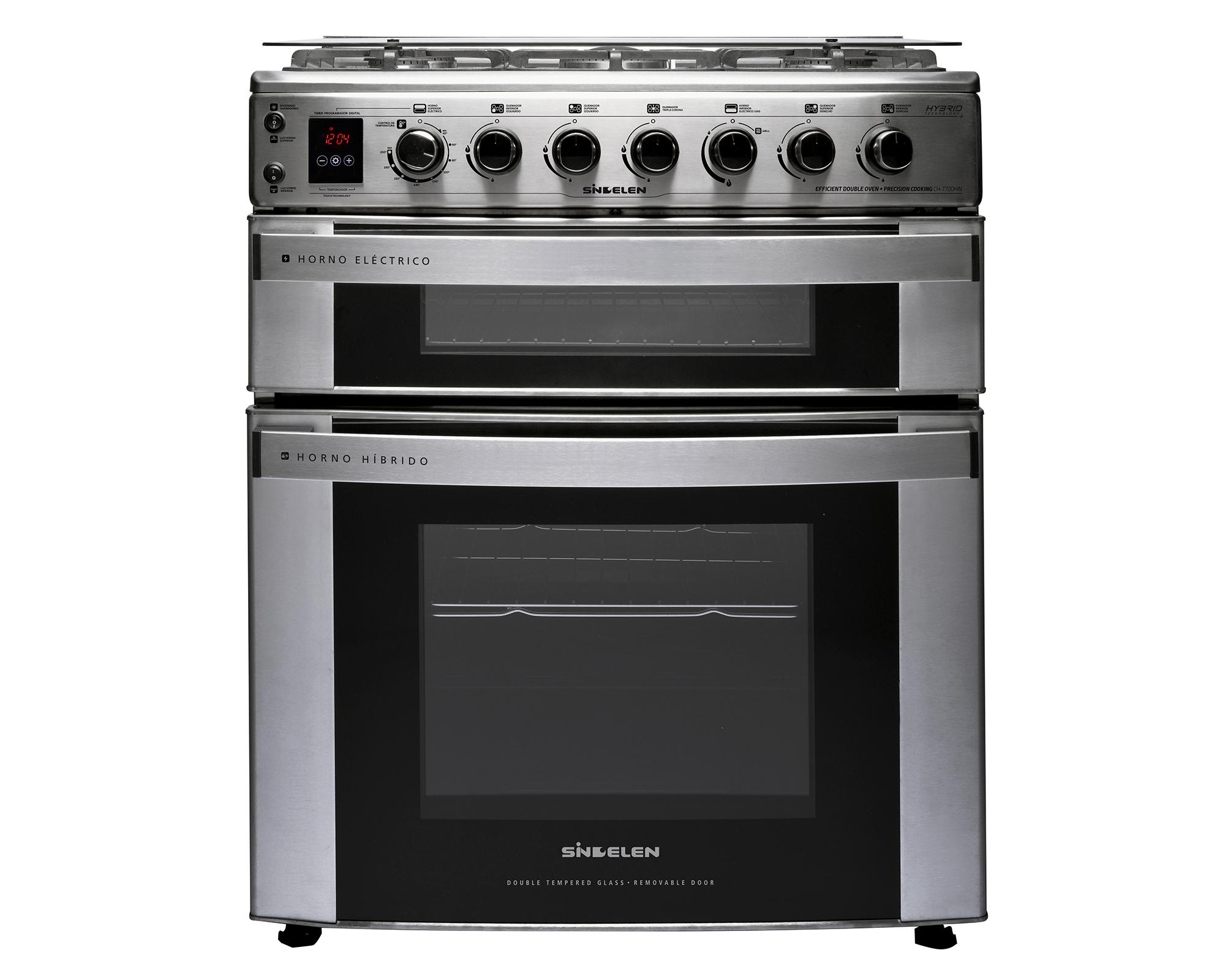 Cocina híbrida doble horno 5 quemadores CH-770DHIN-0