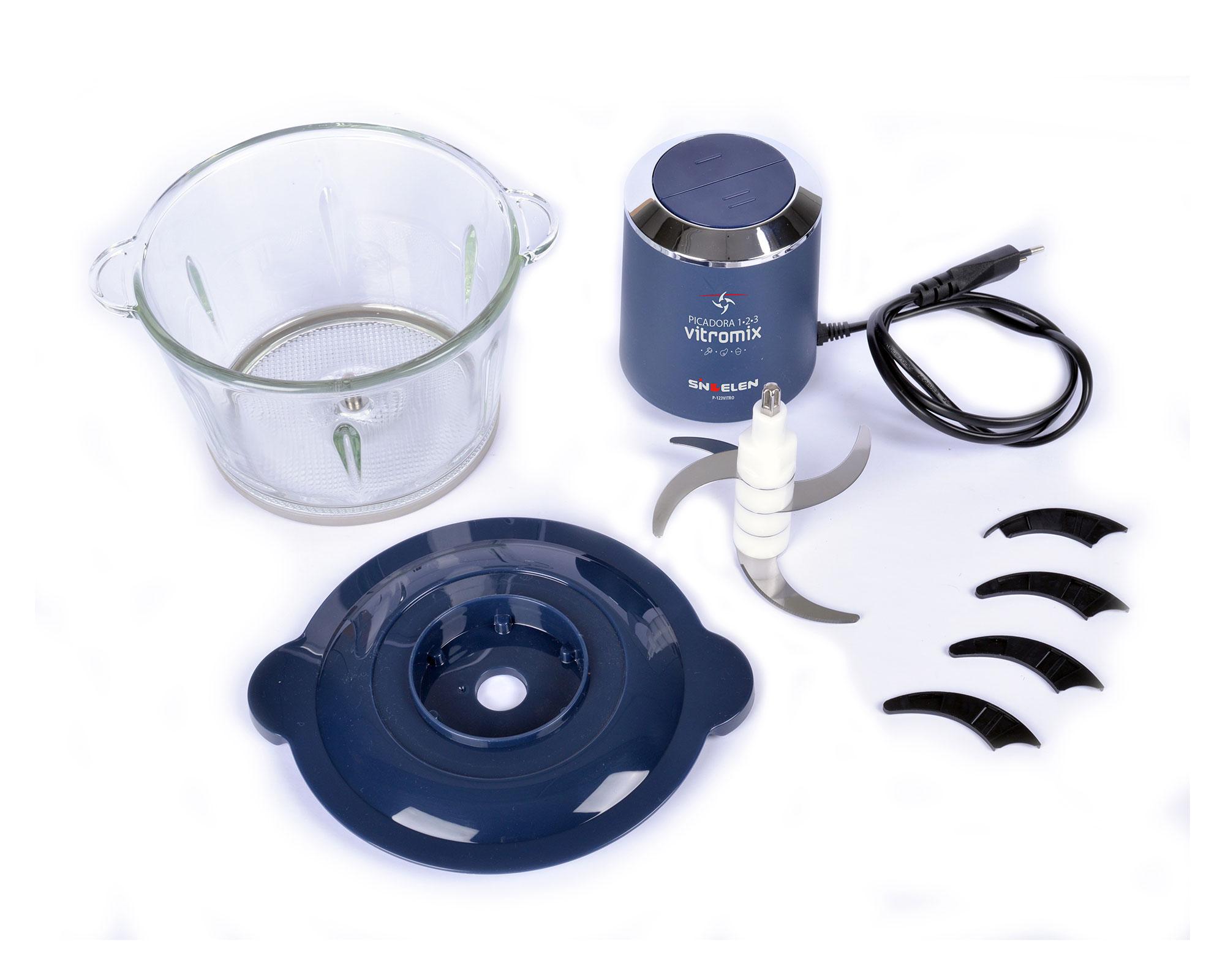 Picadora P-123VITRO azul 500W 1.5 lt-2