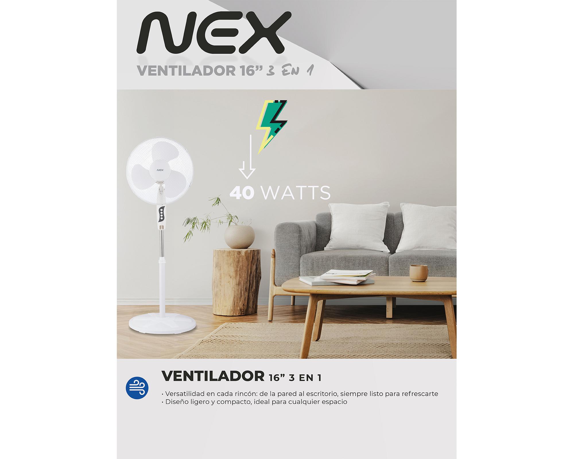 Ventilador 3 en 1 blanco 40W 16'' VPM1673-b-4