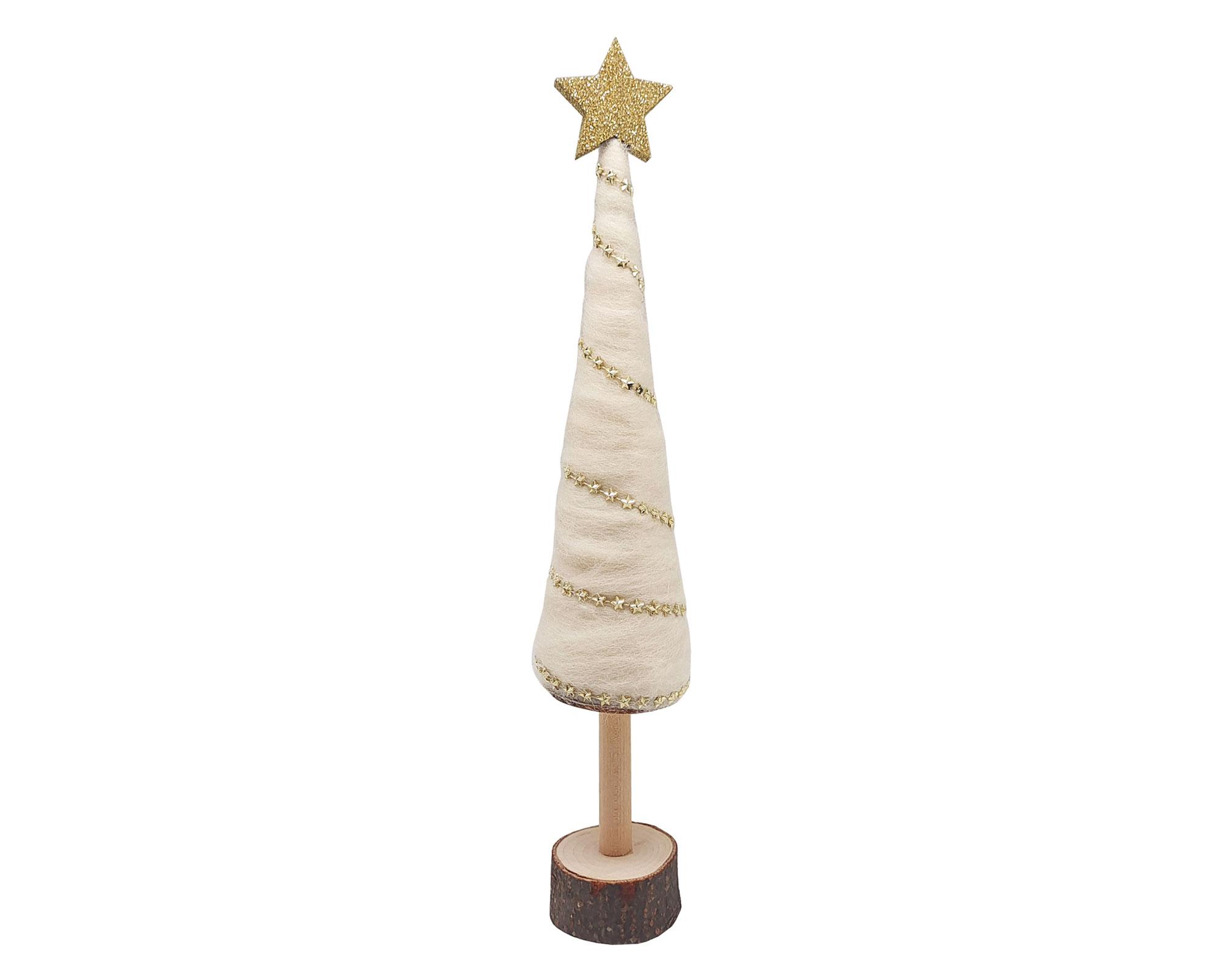 Árbol decorativo peluche beige-0