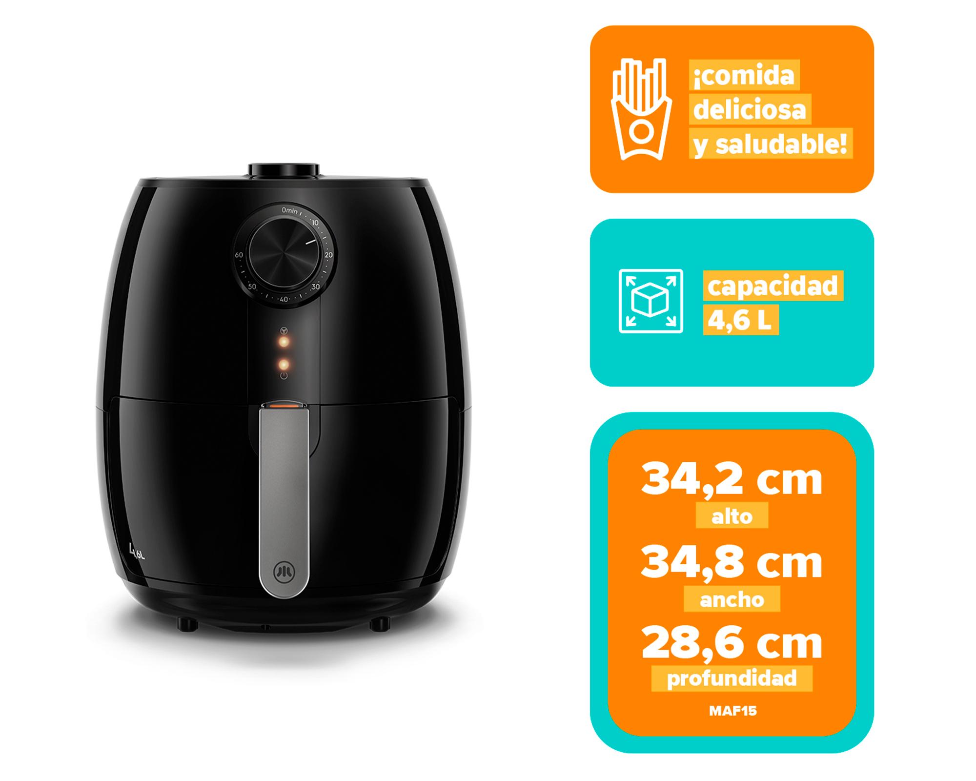 Freidora de aire MAF15 negro 3.2 litros-1