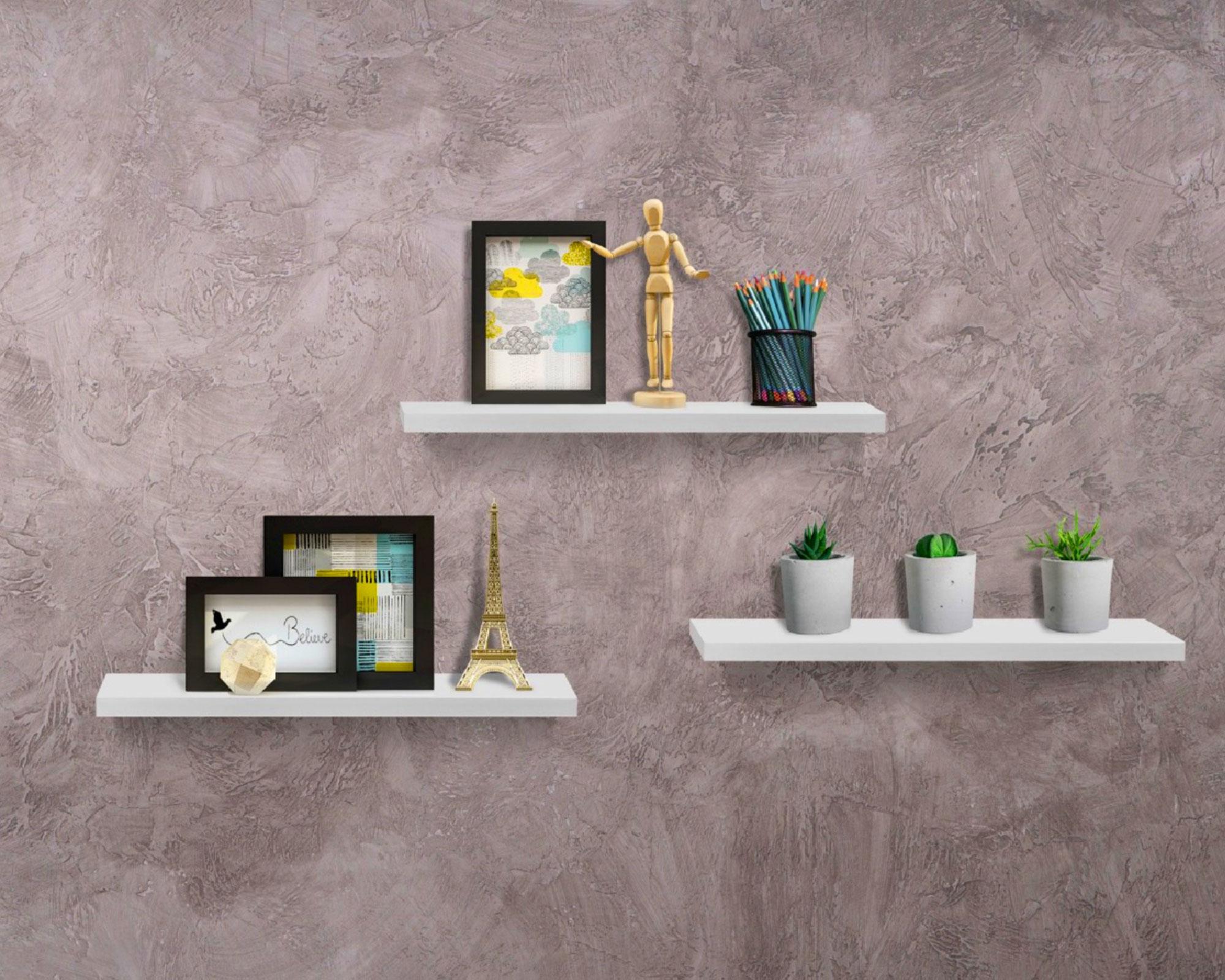 Pack 3 repisas Decorare blanco 1.5x40x10 cm-5