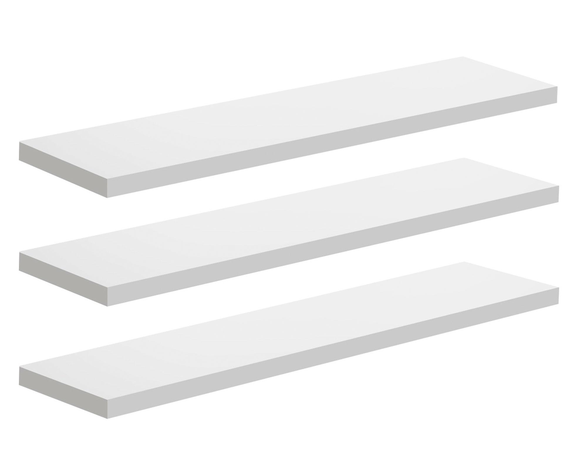 Pack 3 repisas Decorare blanco 1.5x40x10 cm-1
