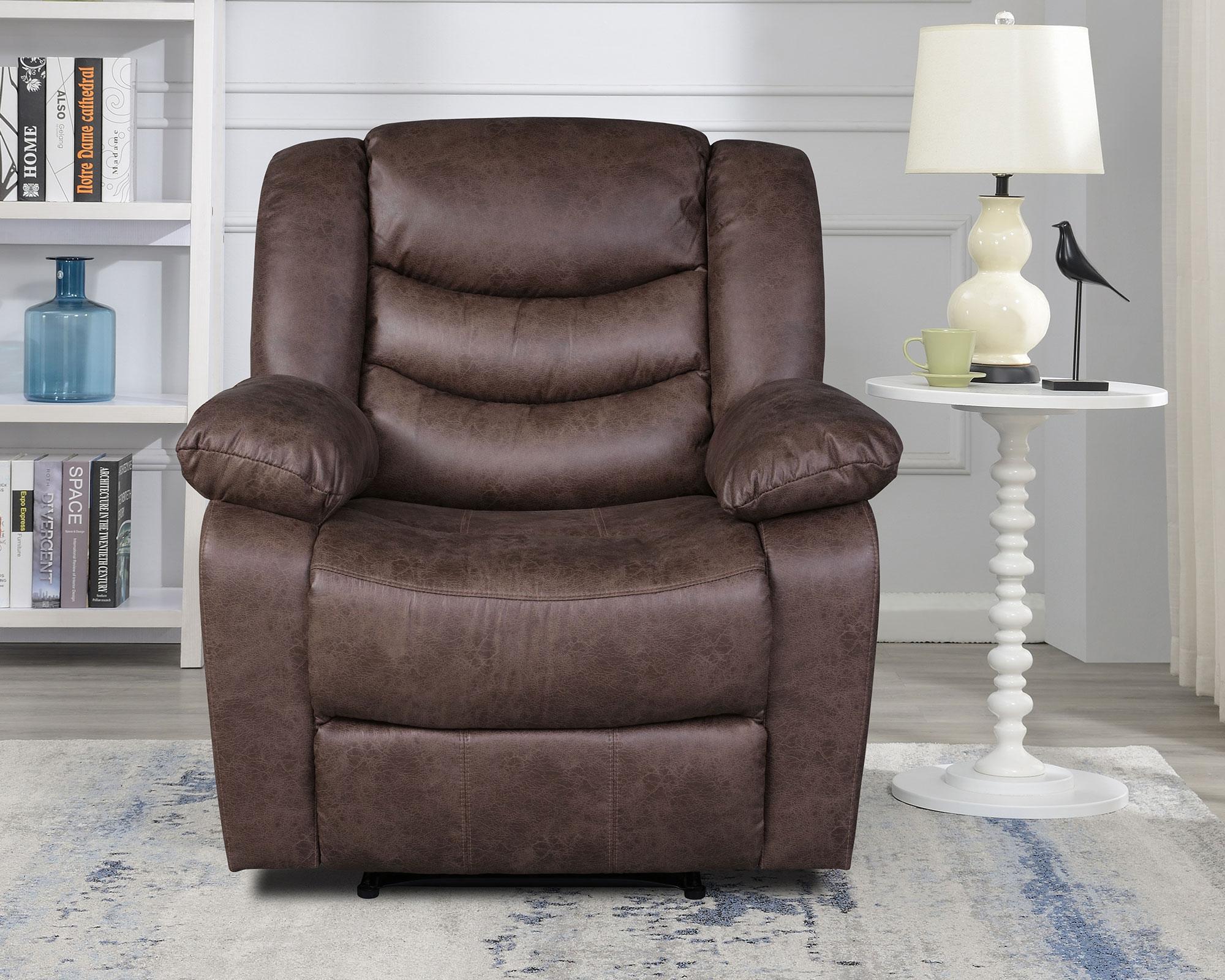 Sillón reclinable eléctrico Konor café-3