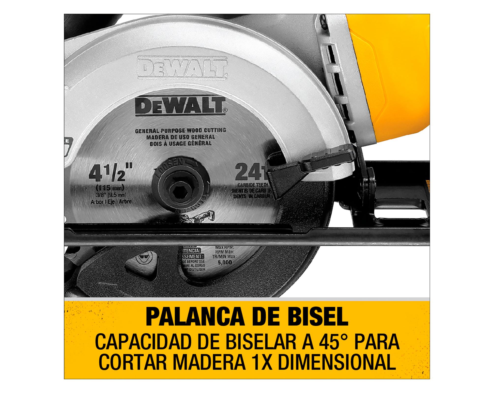 Sierra circular inalámbrico 4 1/2" DCS571B 20V-1