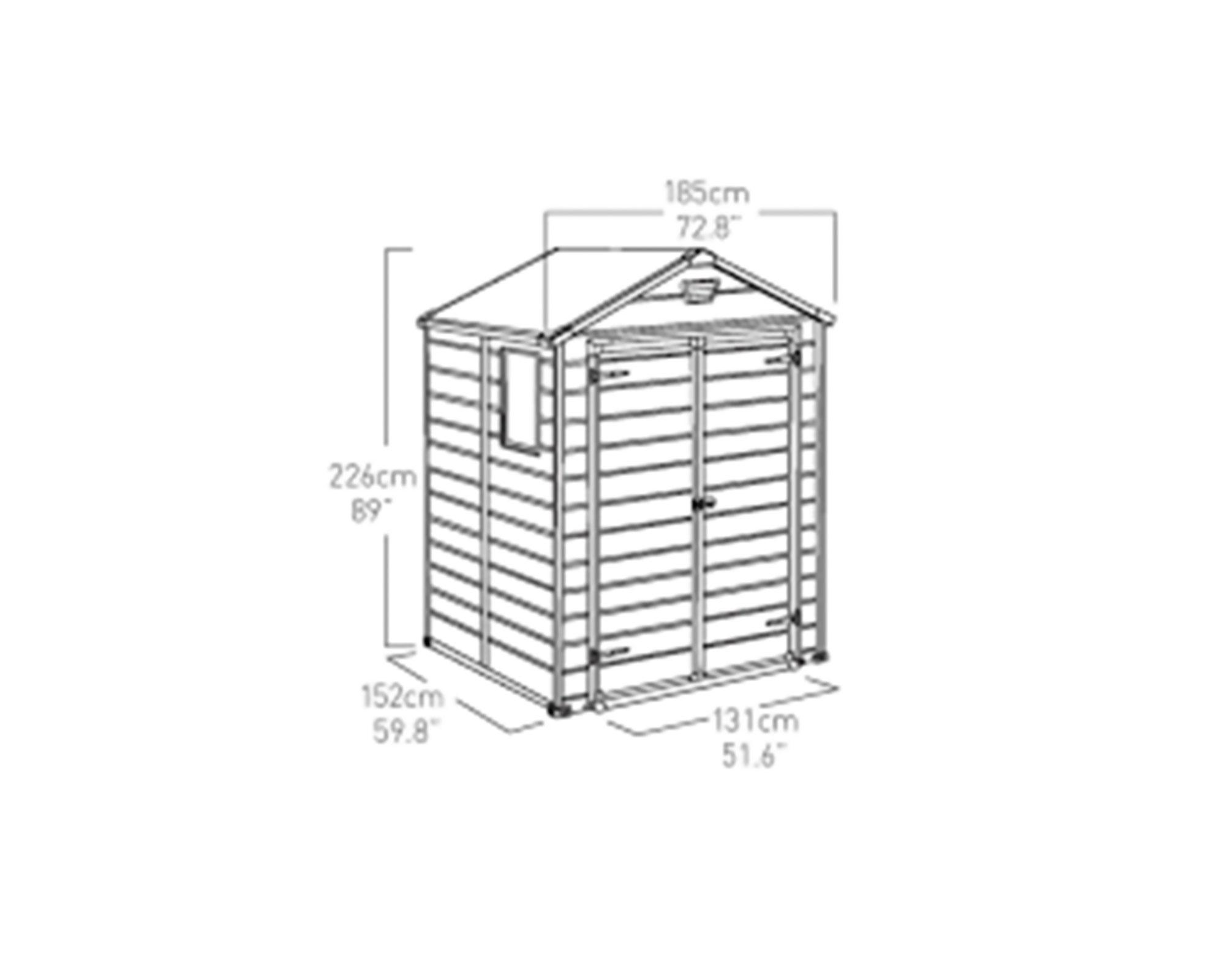 Bodega Manor 6X5 gris oscuro 226x185x152 cm-6