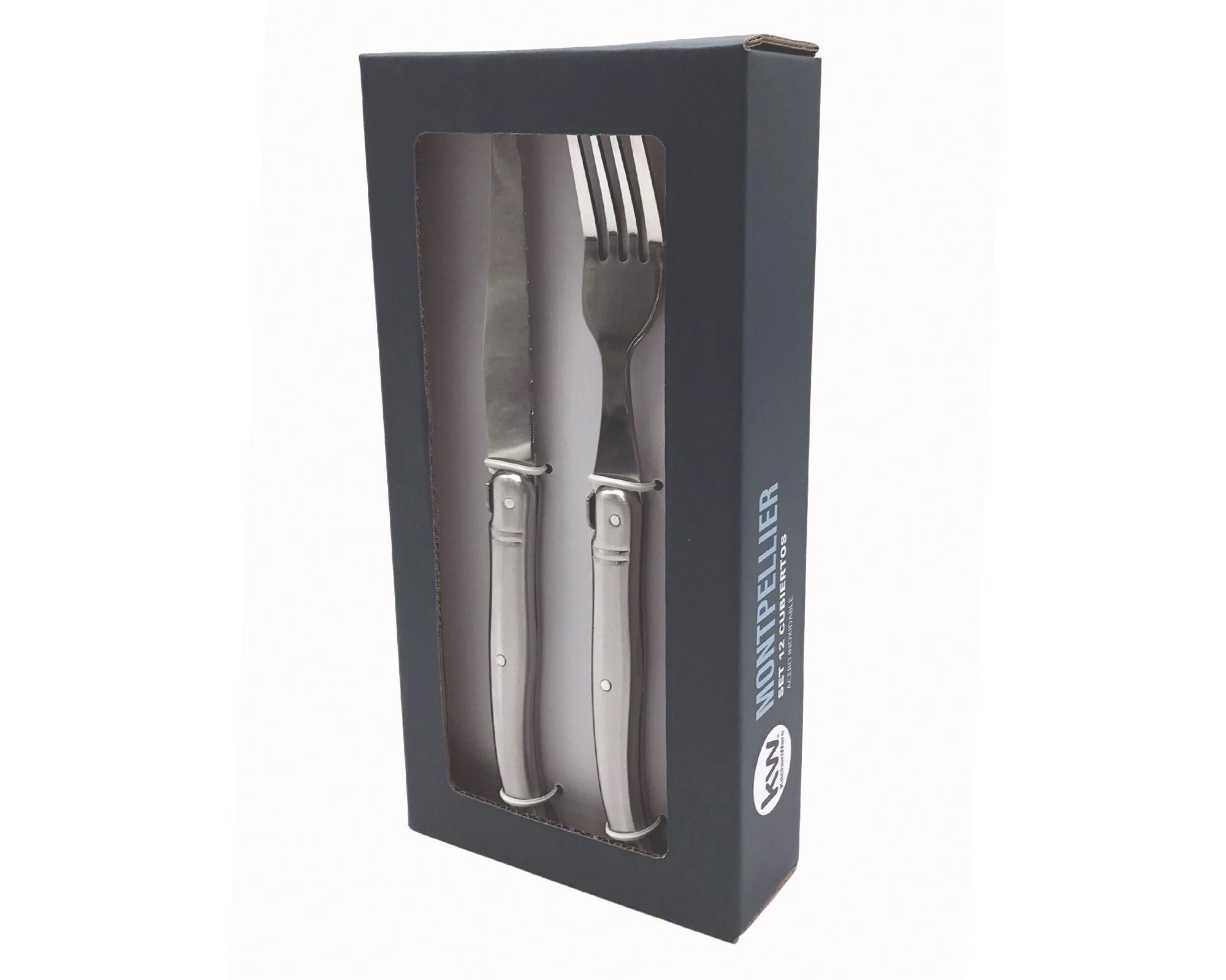 Set de cubiertos carne Montpellier 12 piezas acero-1