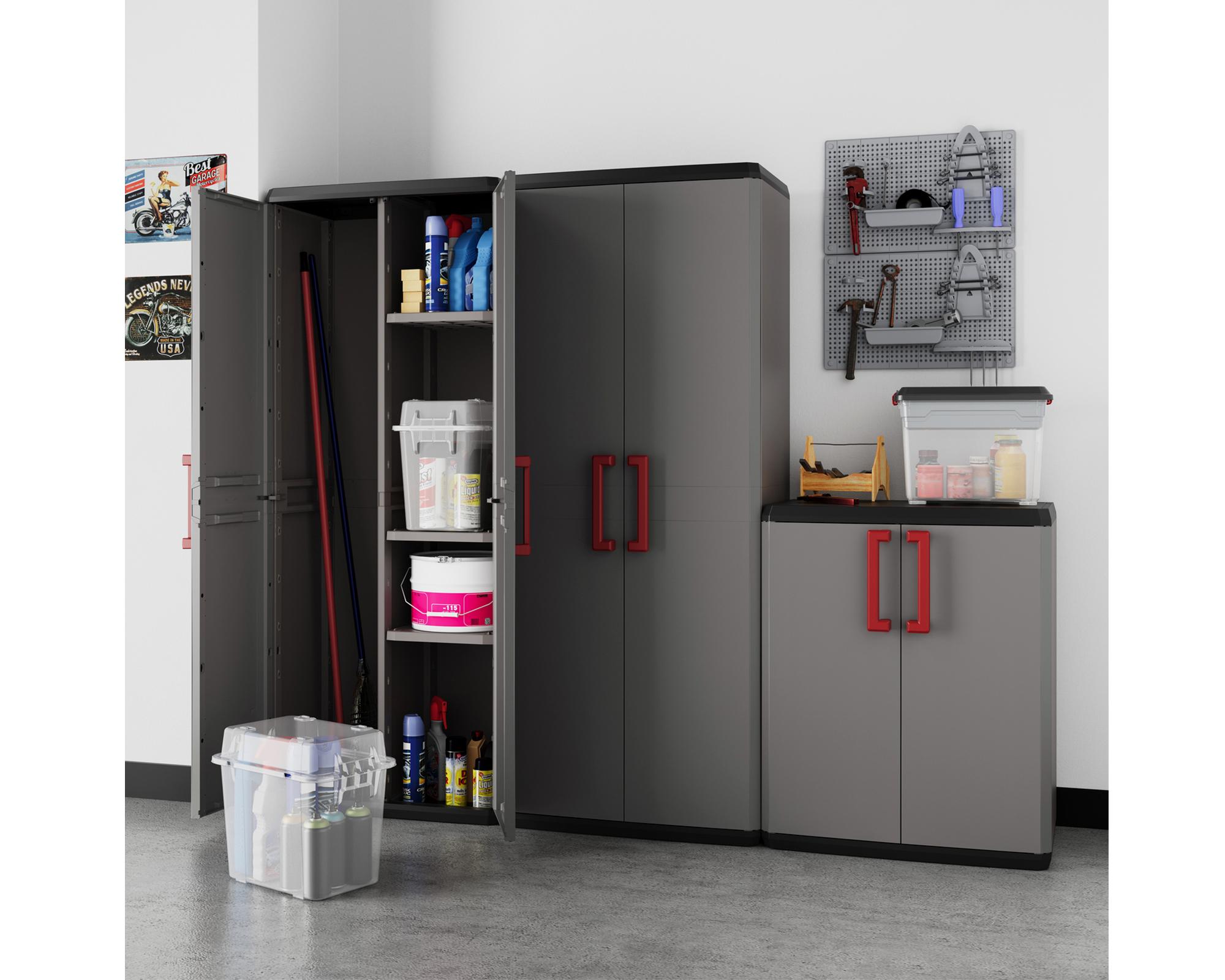 Estante organizador bajo Quadra gris mate 83x68x39 cm-4