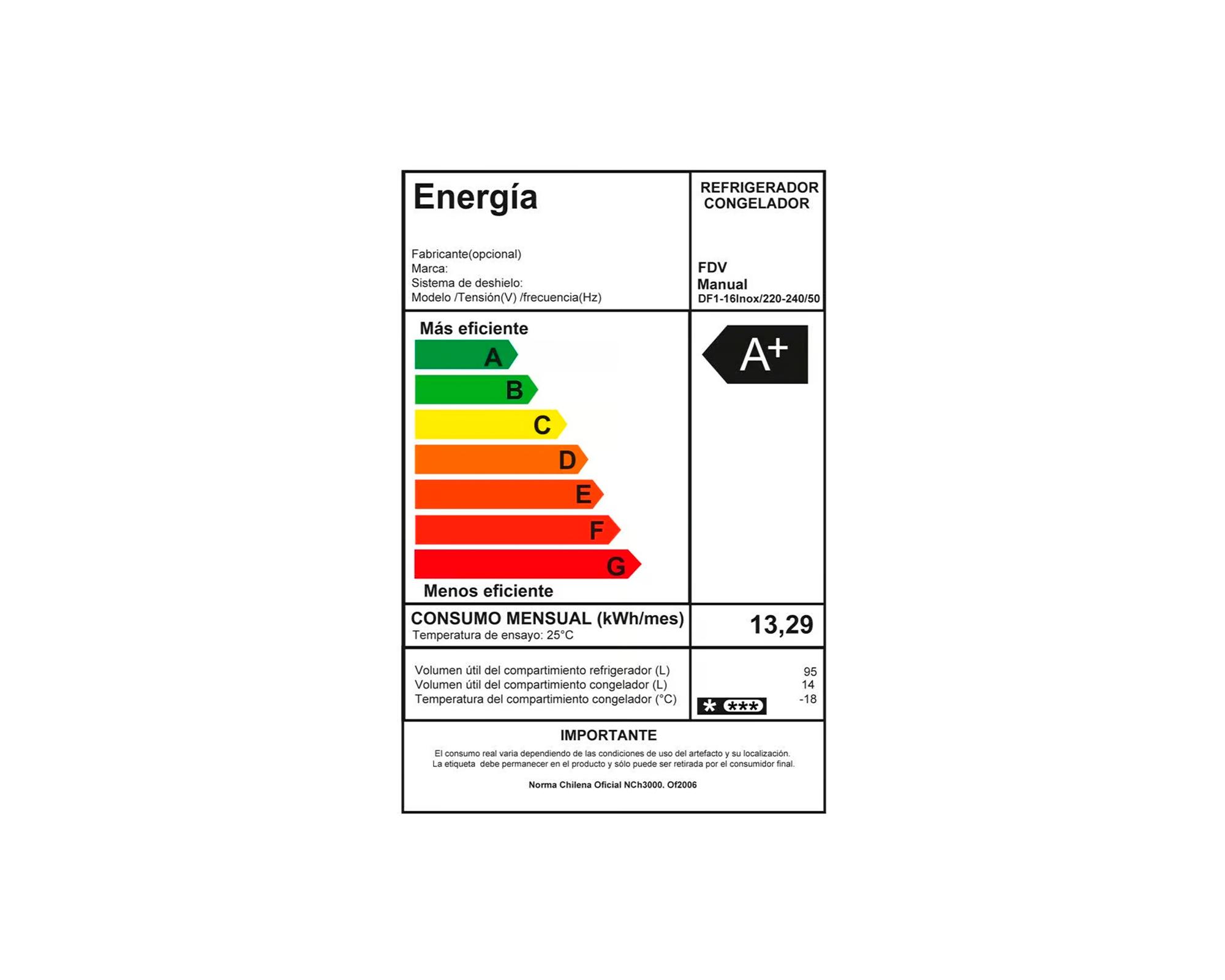 Frigobar bajo cubierta DF1-16 inox 109 lt-5