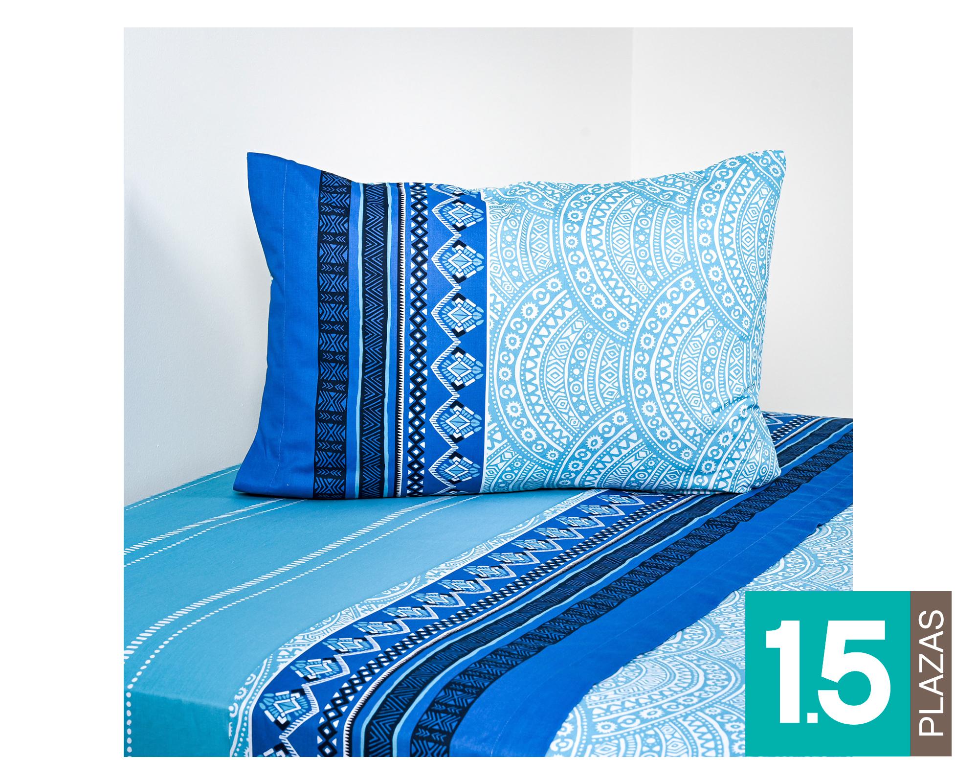 Sábanas 1.5 plazas 144 hilos Mandala estampada-0