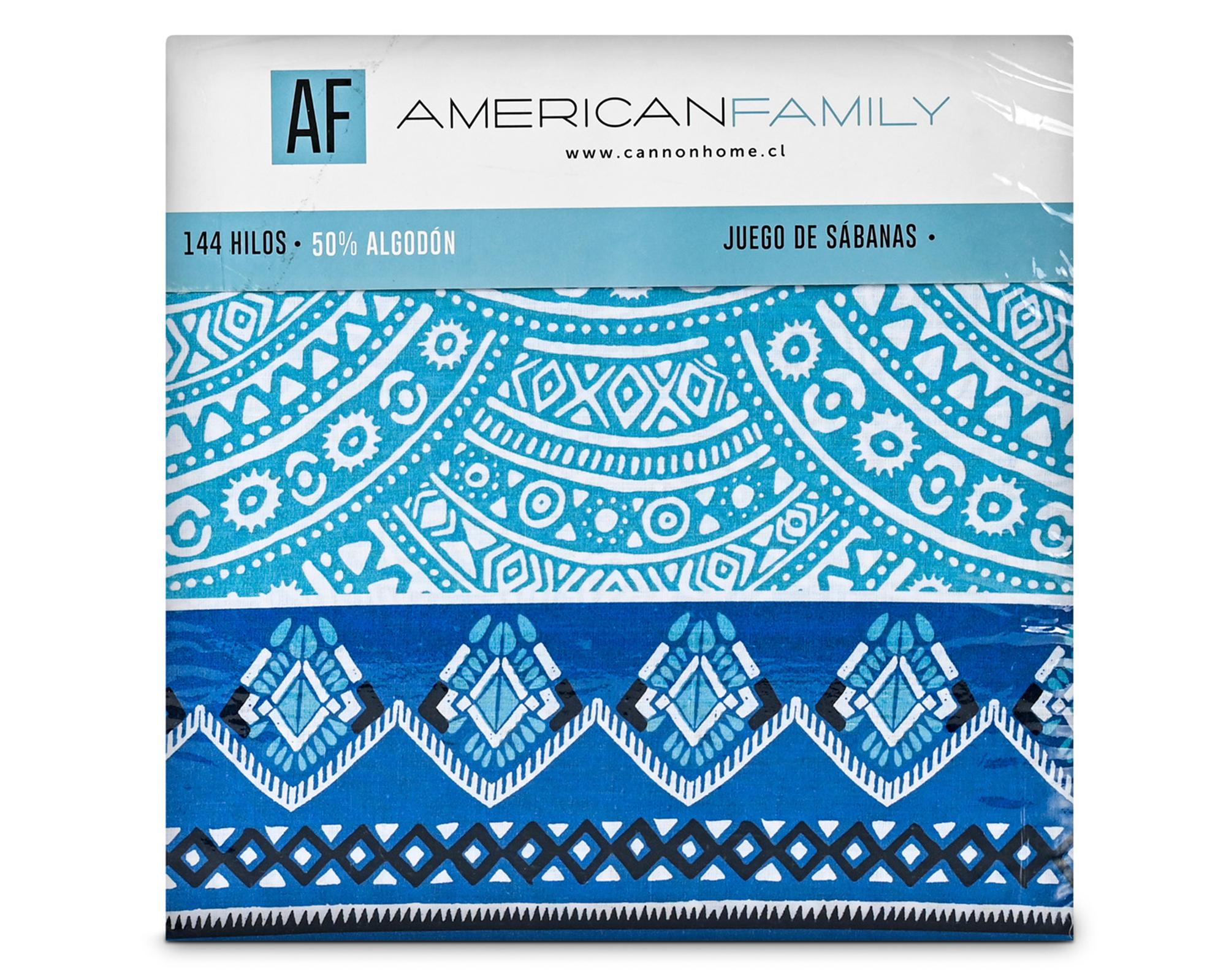 Sábanas 1.5 plazas 144 hilos Mandala estampada-2