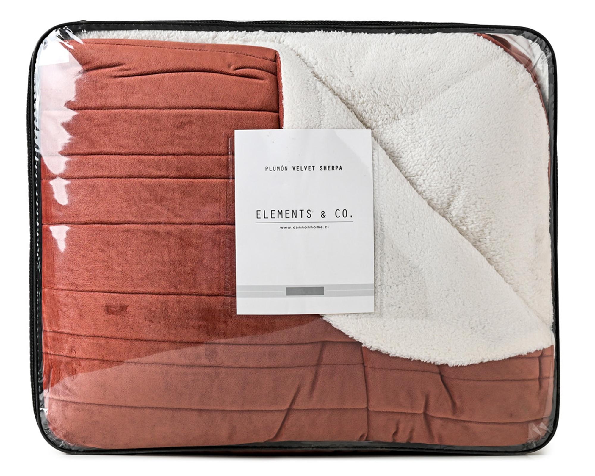 Plumón sherpa 2 plazas Stripe terracota-2