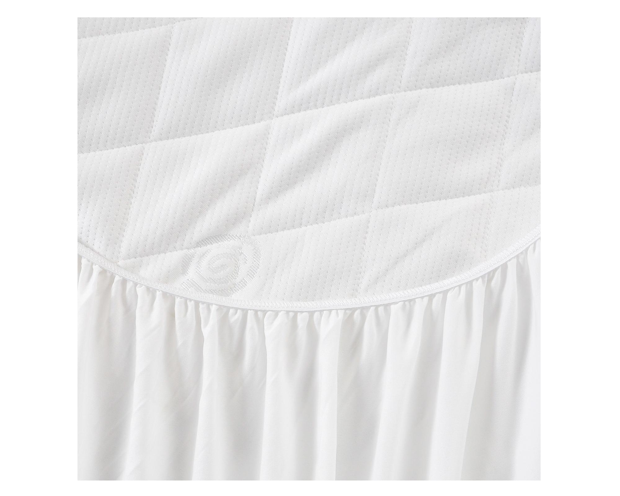 Cubrecolchón Tencel blanco Súper King-1