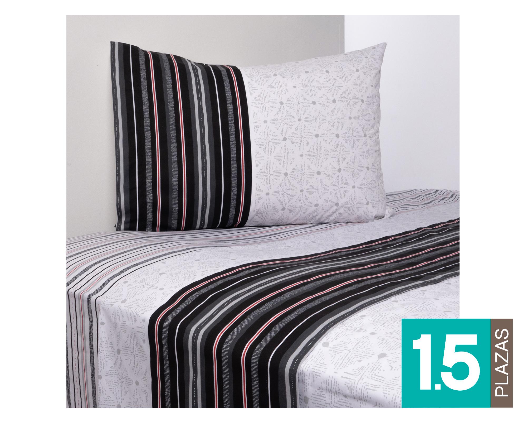 Sábanas 1.5 plazas 200 hilos Ground blanco-0