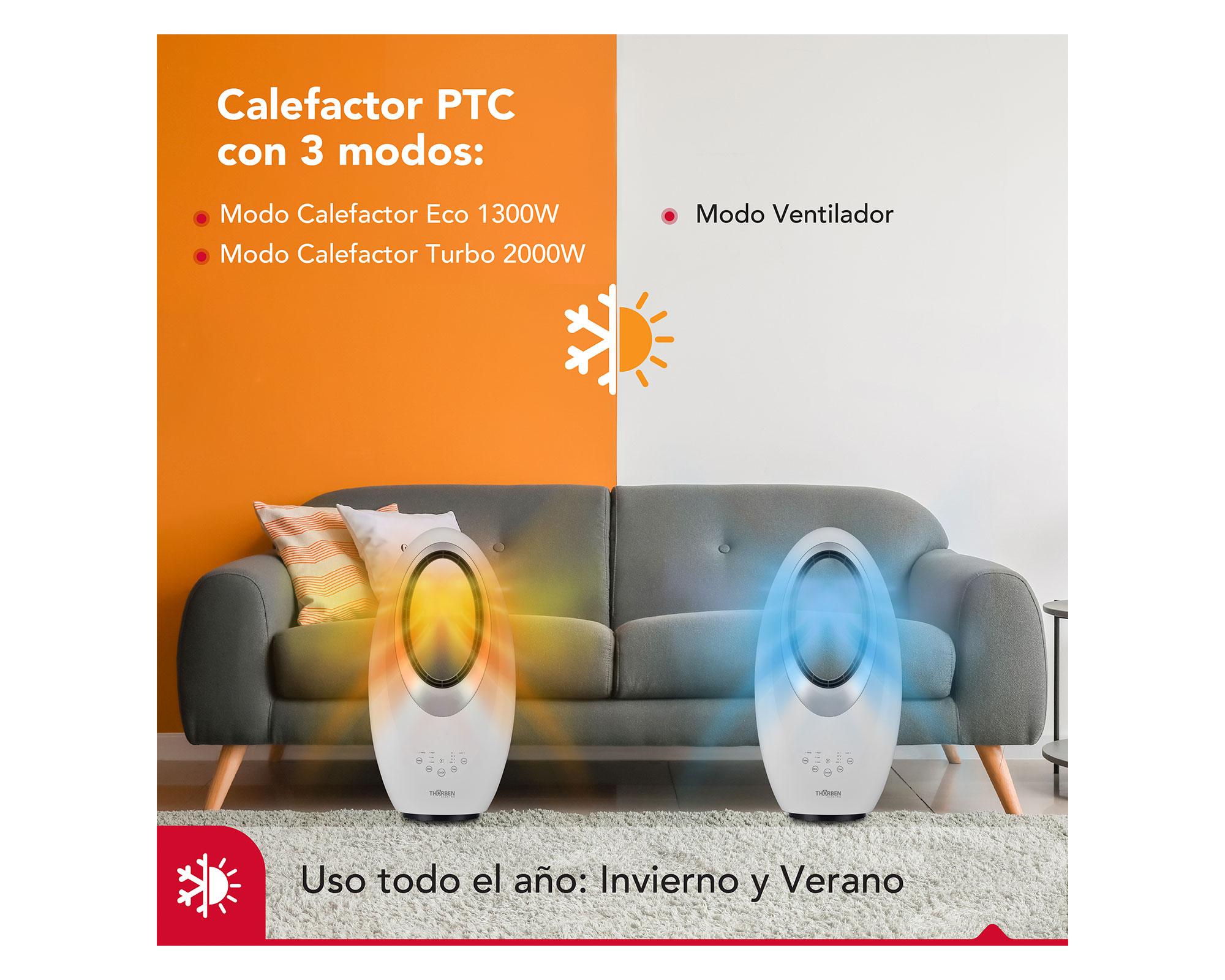 Calefactor sin aspas Thor Dual Deco 2000W-2