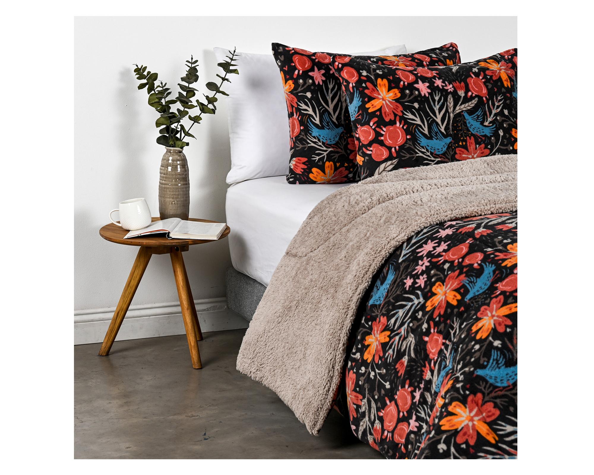 Plumón sherpa Aria negro 2 Plazas-1