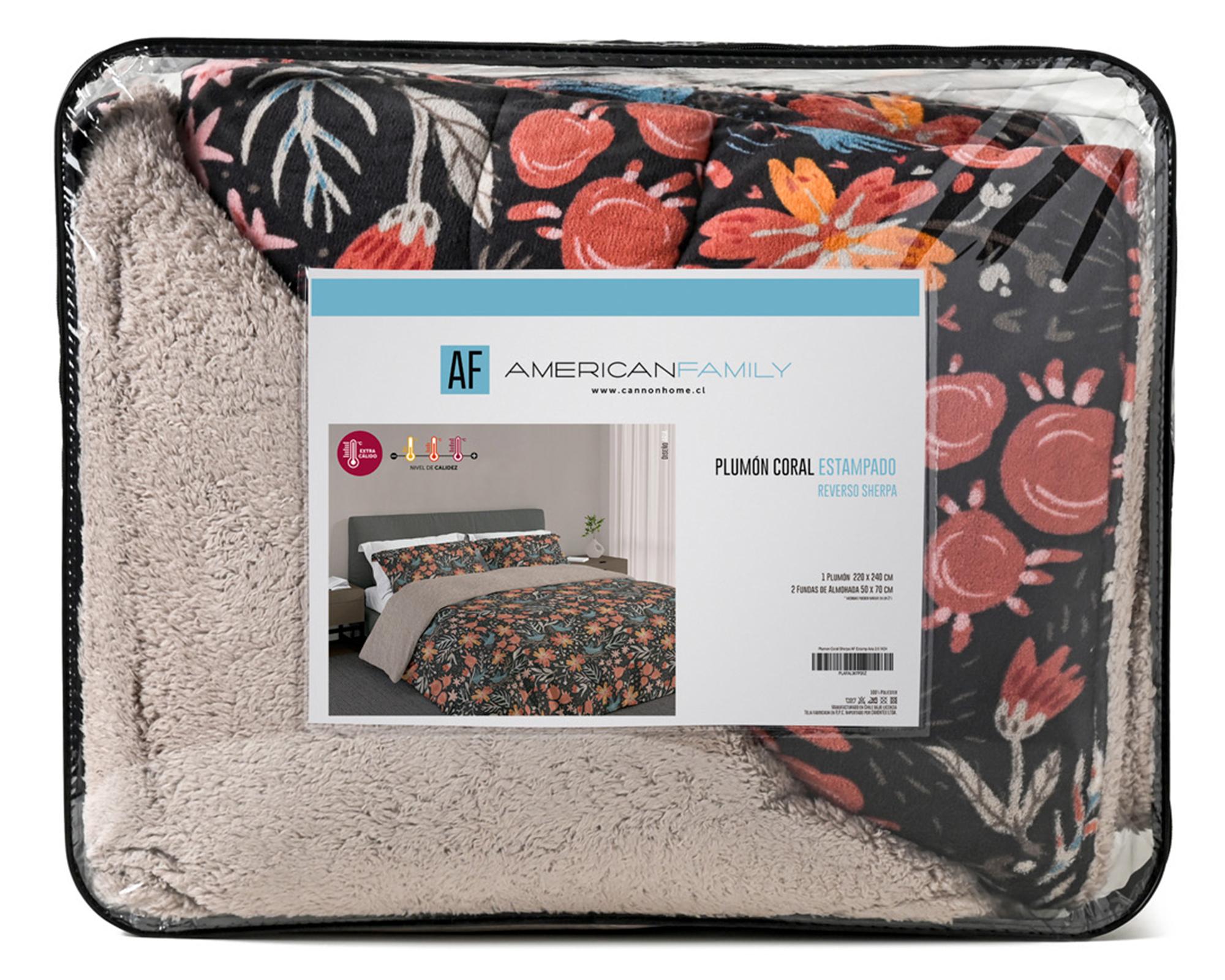 Plumón sherpa Aria negro 2 Plazas-2