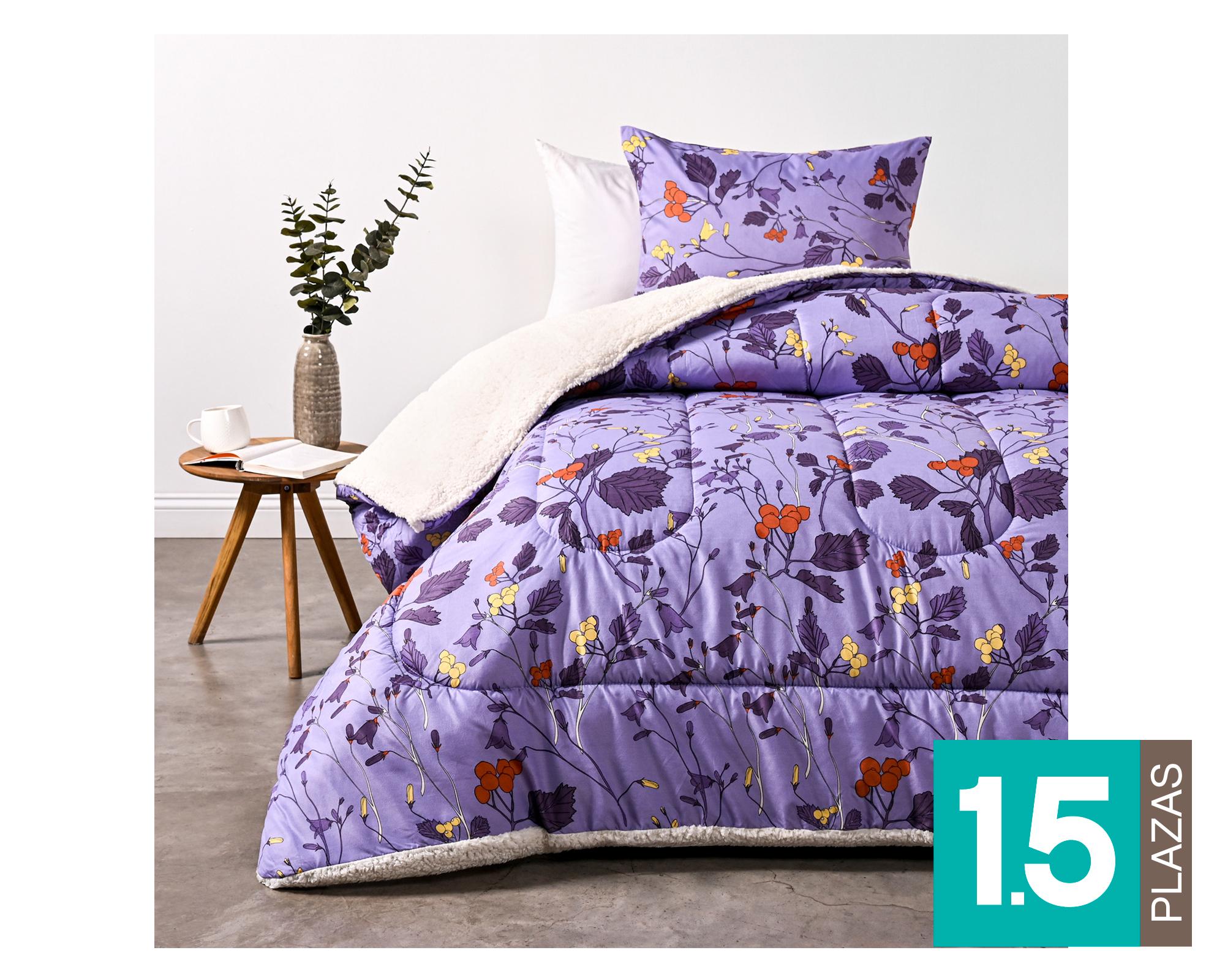 Plumón sherpa Sthopy morado 1.5 plazas-0