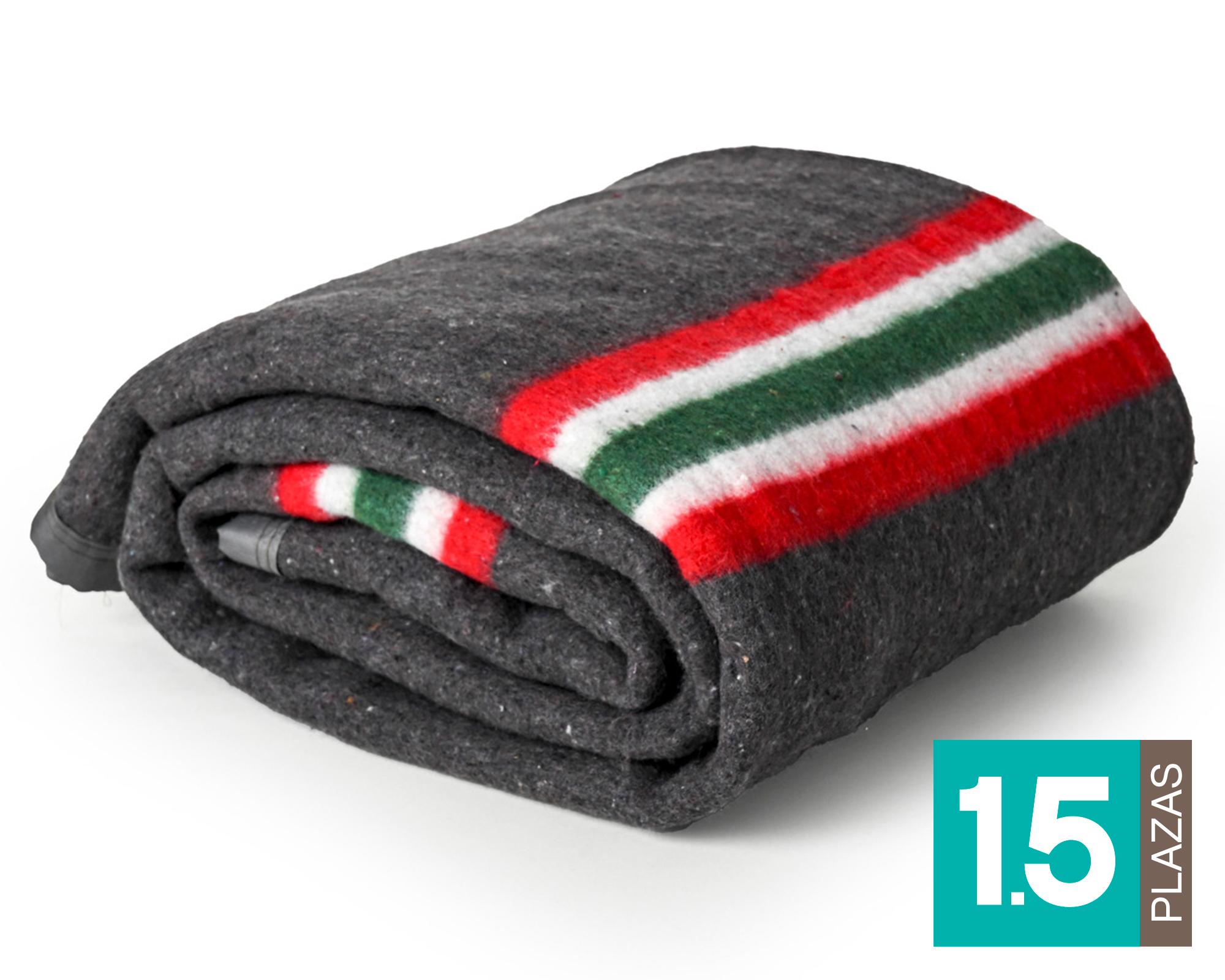 Frazada Rayas gris 1.5 plazas-0