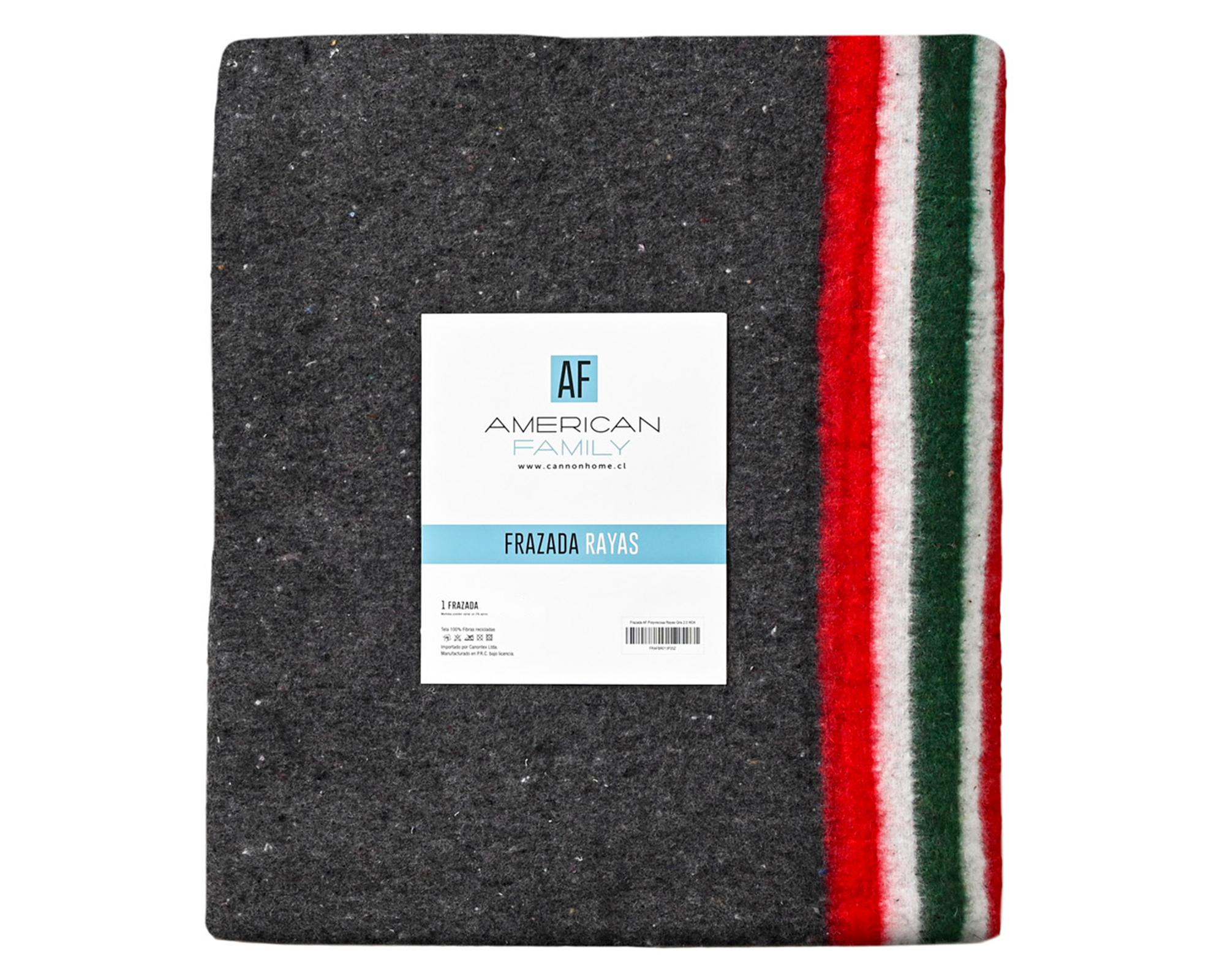 Frazada Rayas gris 1.5 plazas-2