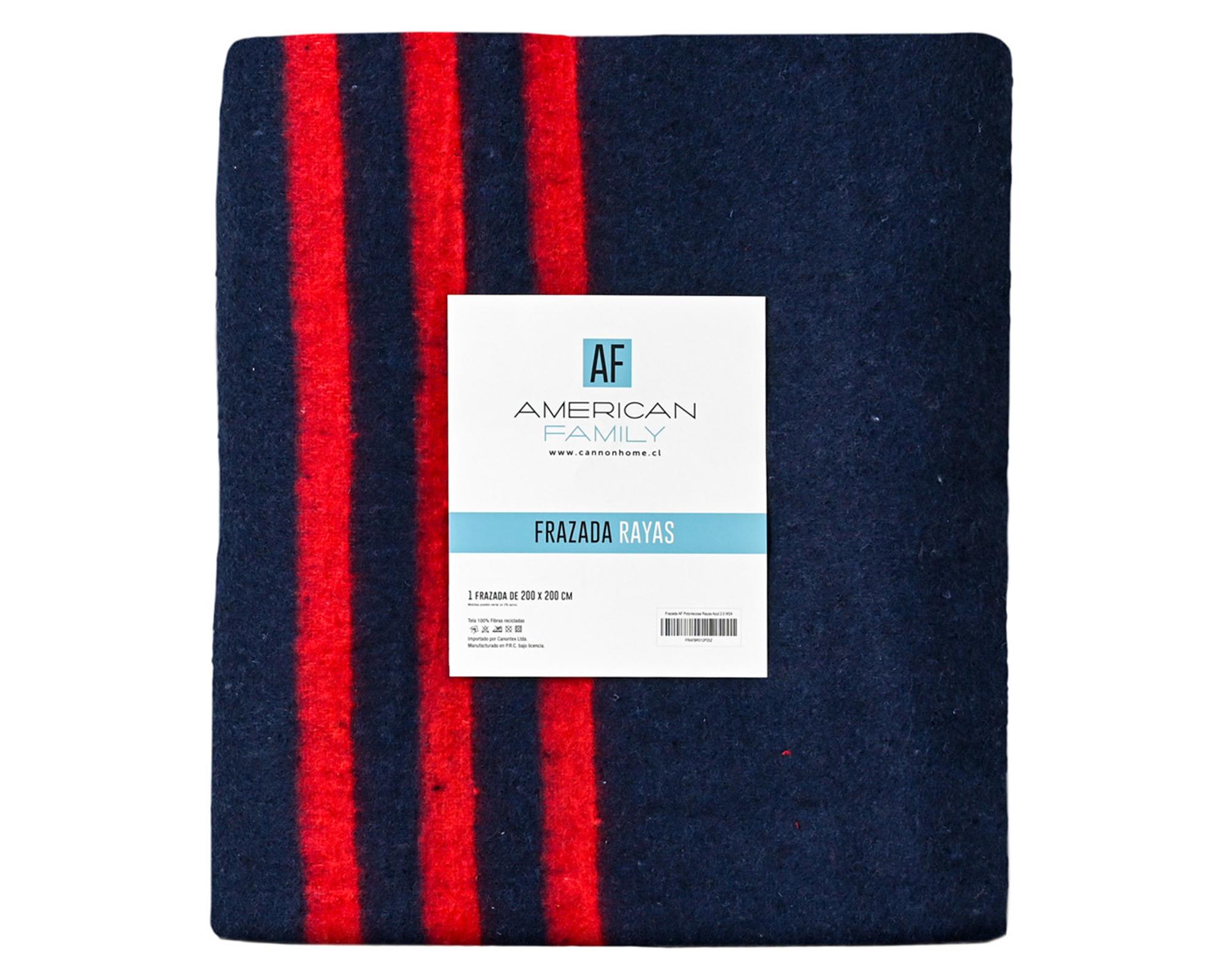 Frazada Rayas azul 2 Plazas-2