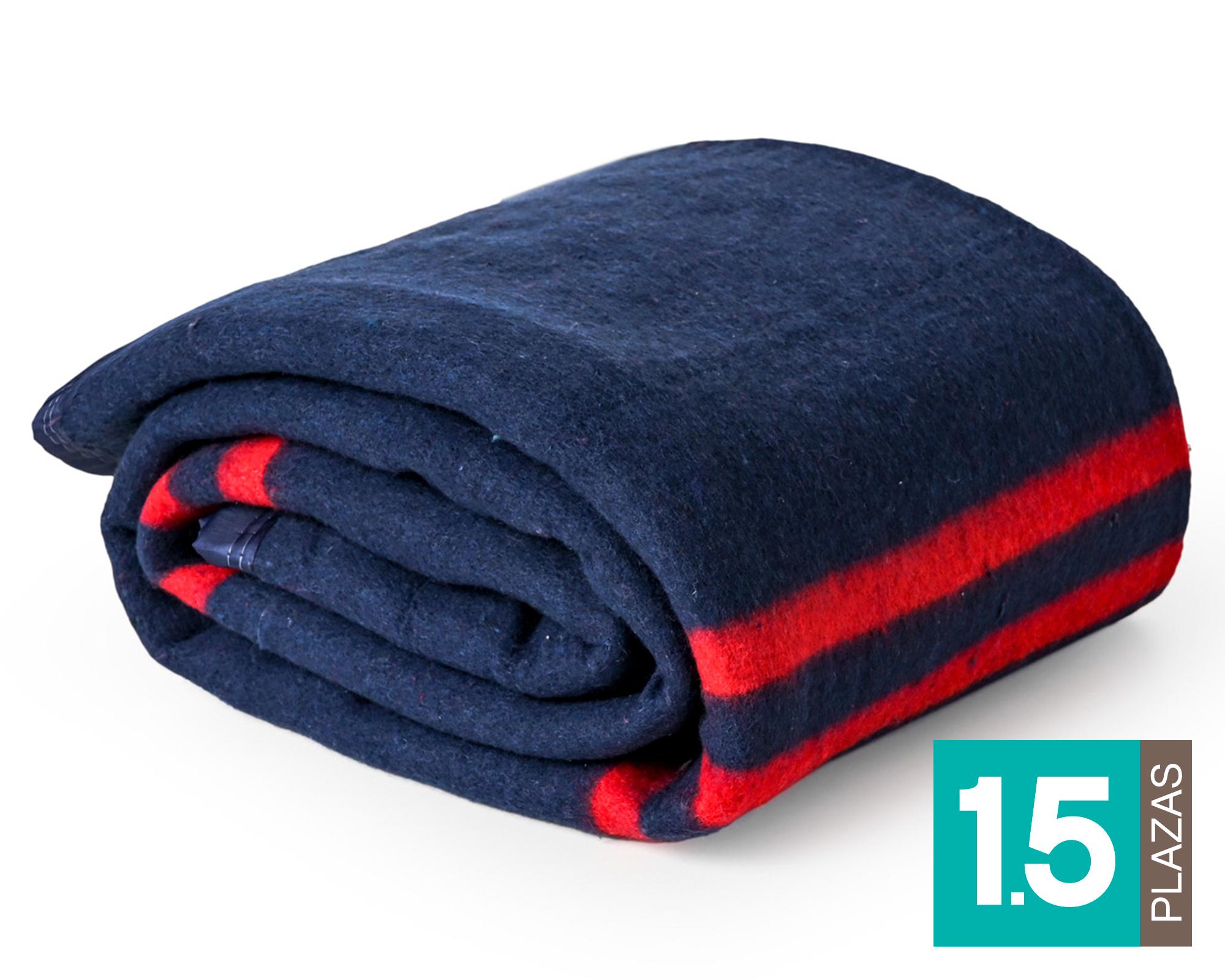 Frazada Rayas azul 1.5 plazas-0