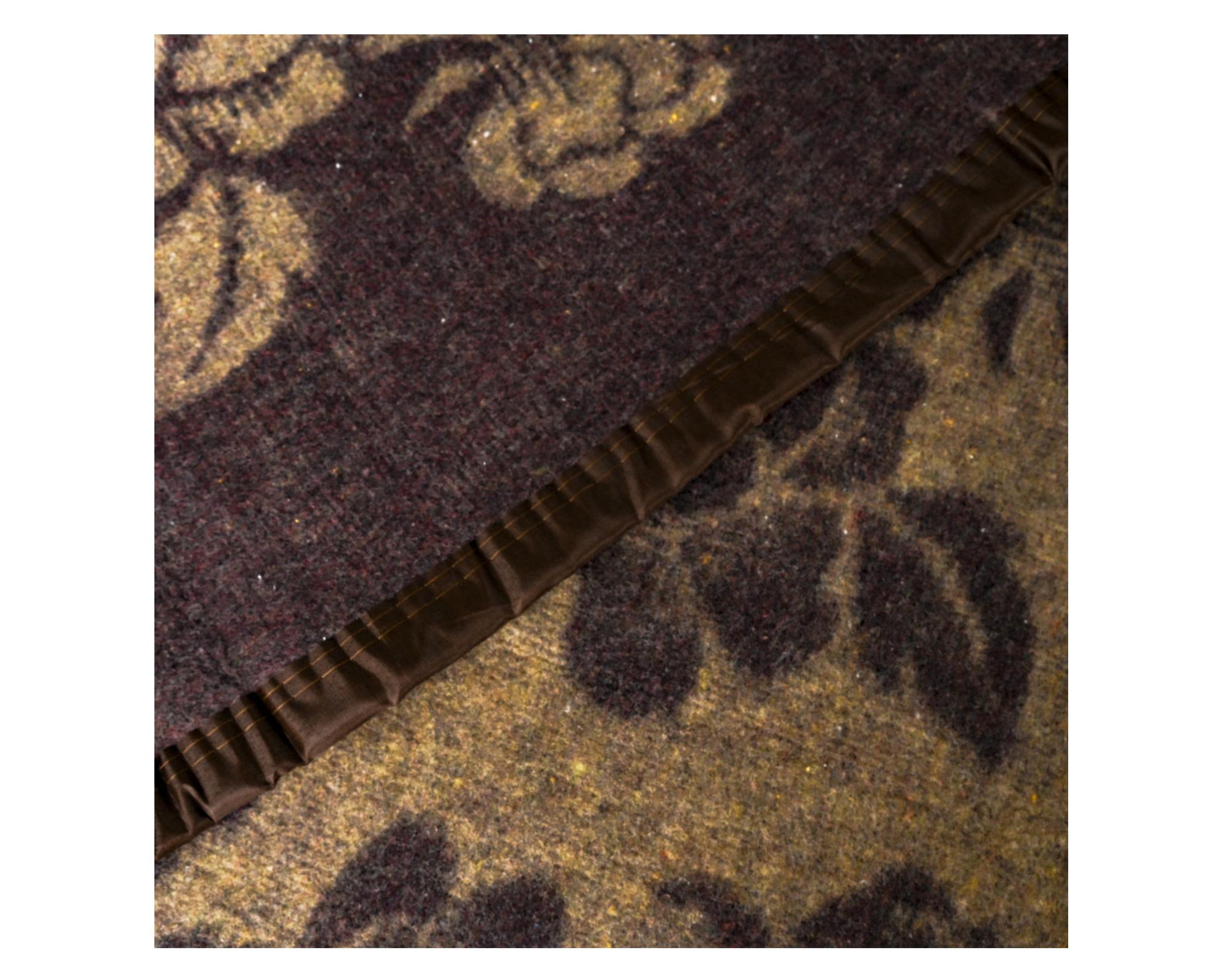 Frazada 2 plazas Floral café-1