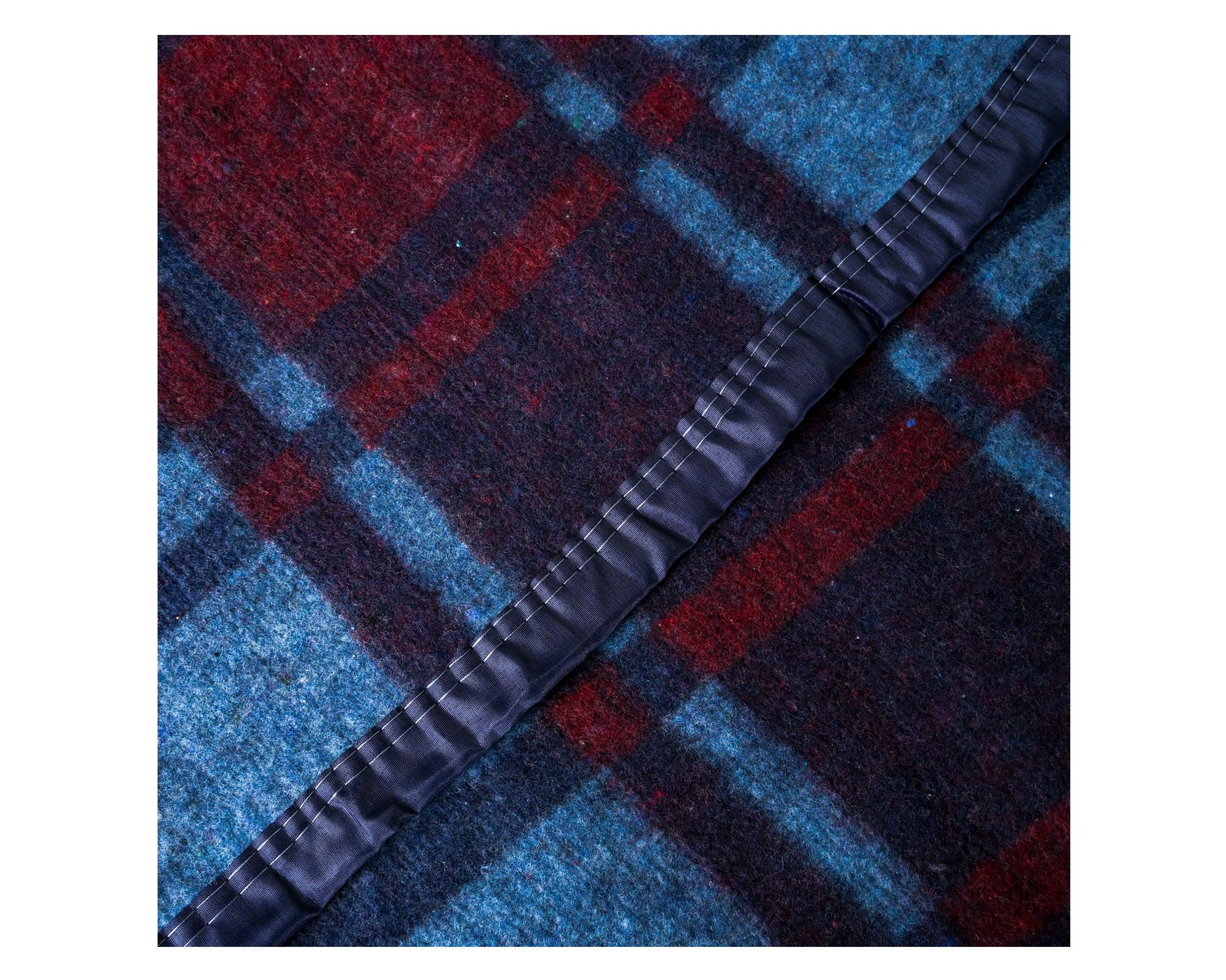 Frazada Cuadros azul 1.5 plazas-1