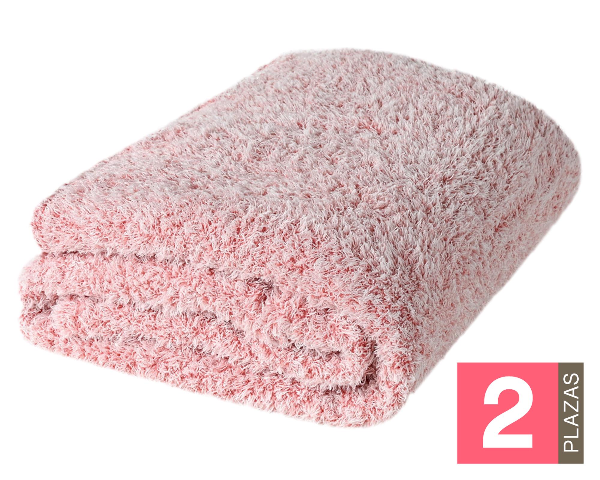Frazada Poodle rosa 2 plazas-0