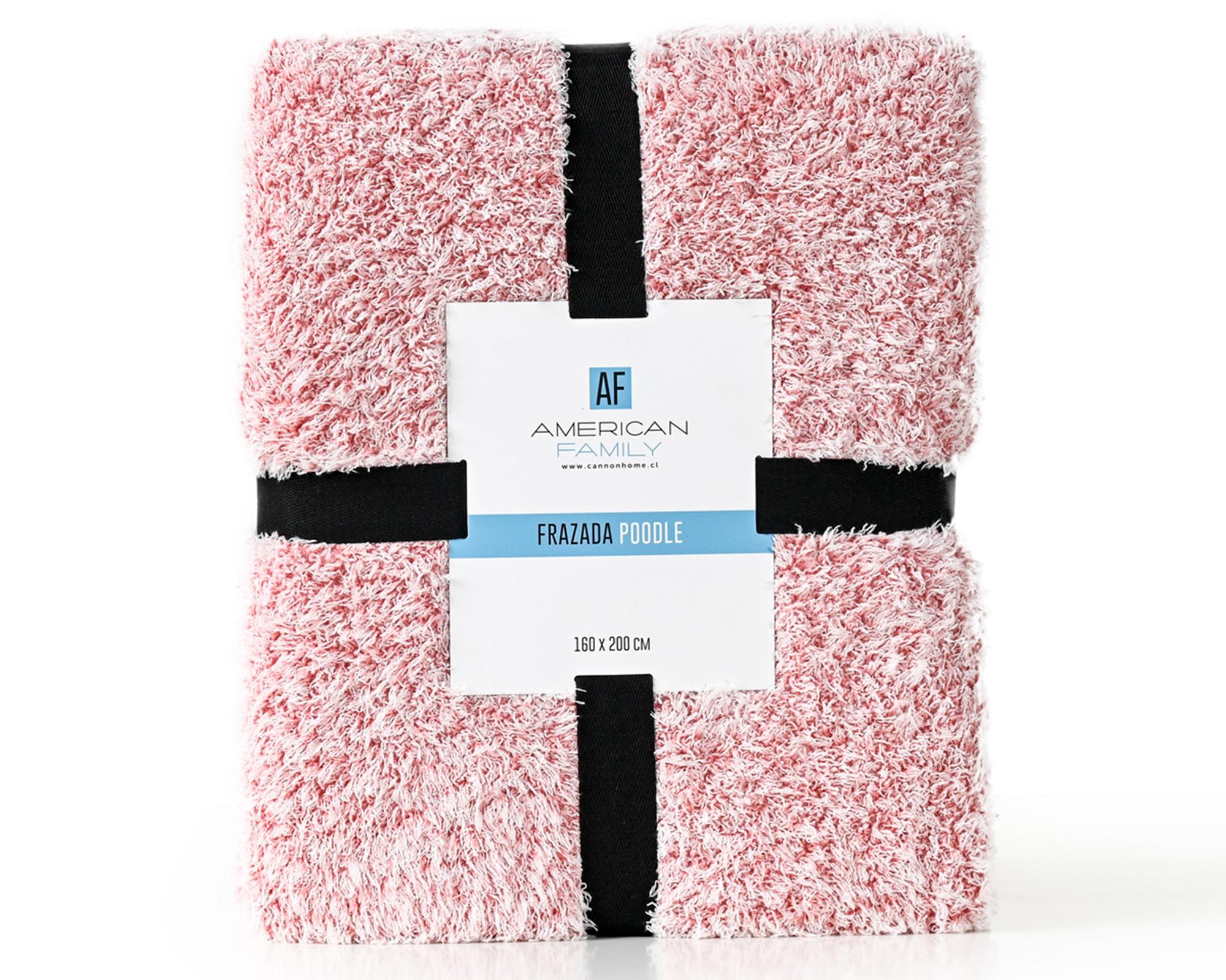 Frazada Poodle  rosa 1.5 Plazas-2