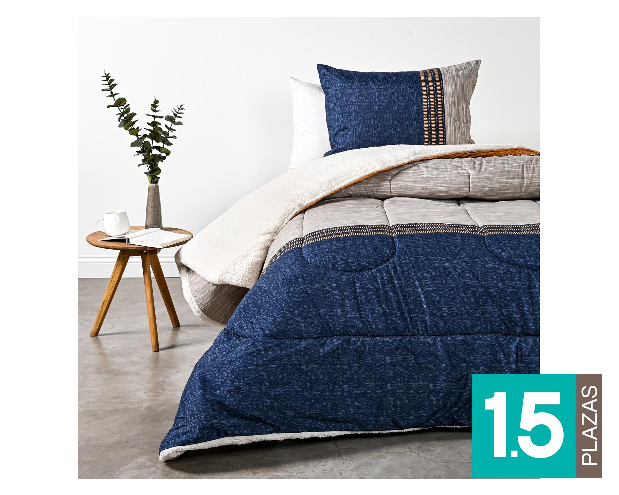 Plumón sherpa Lark gris 1.5 plazas-0