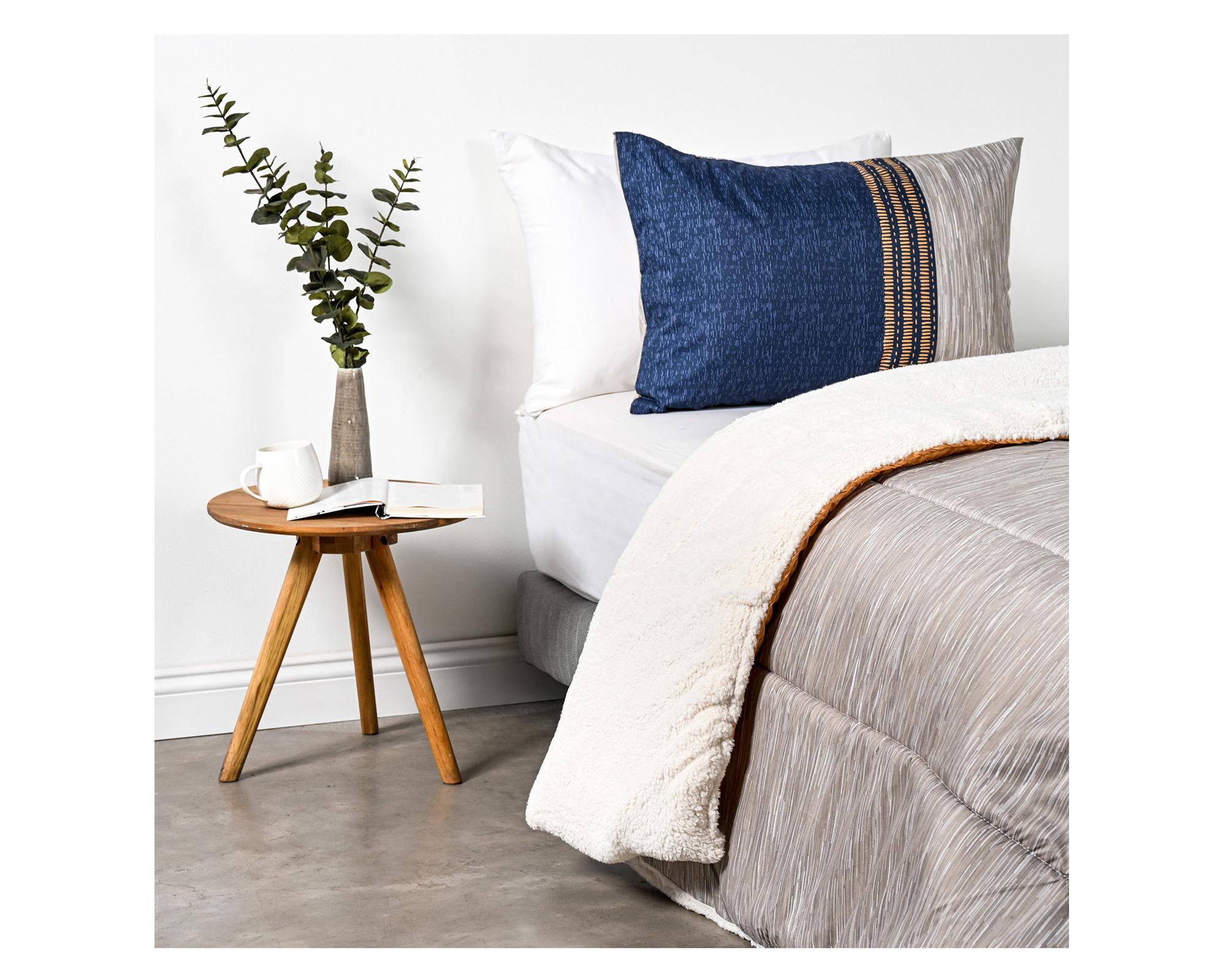 Plumón sherpa Lark gris 1.5 plazas-1