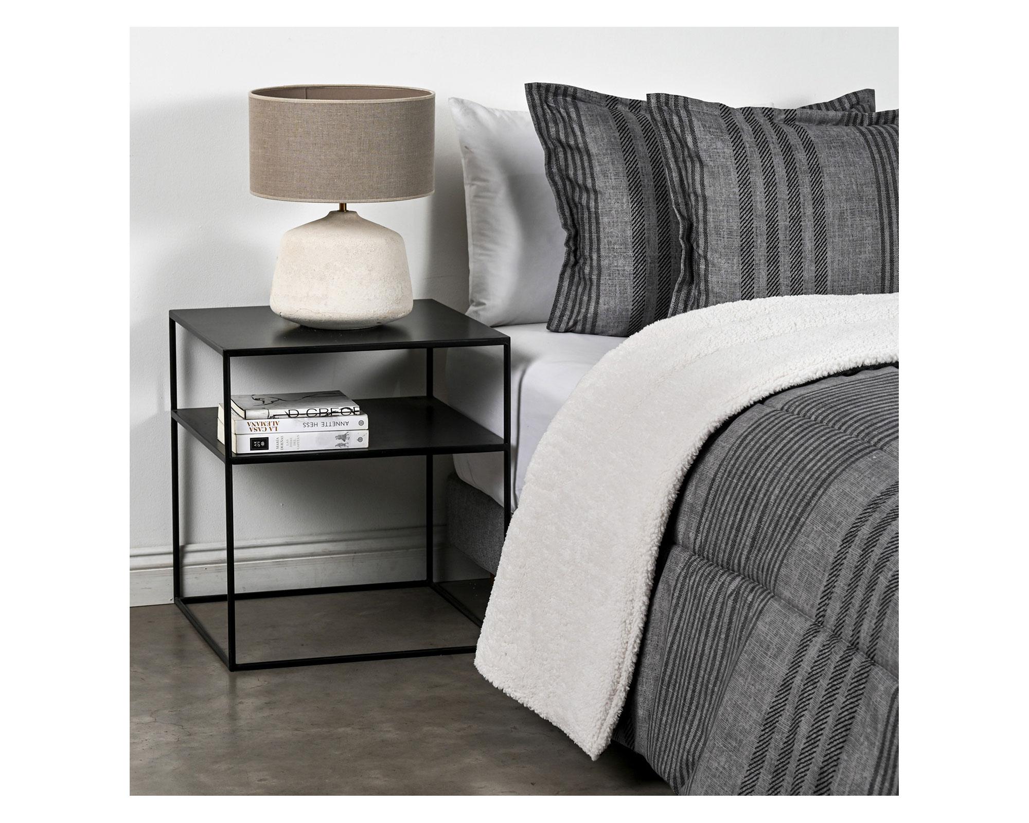 Plumón sherpa Diagonals gris king-1