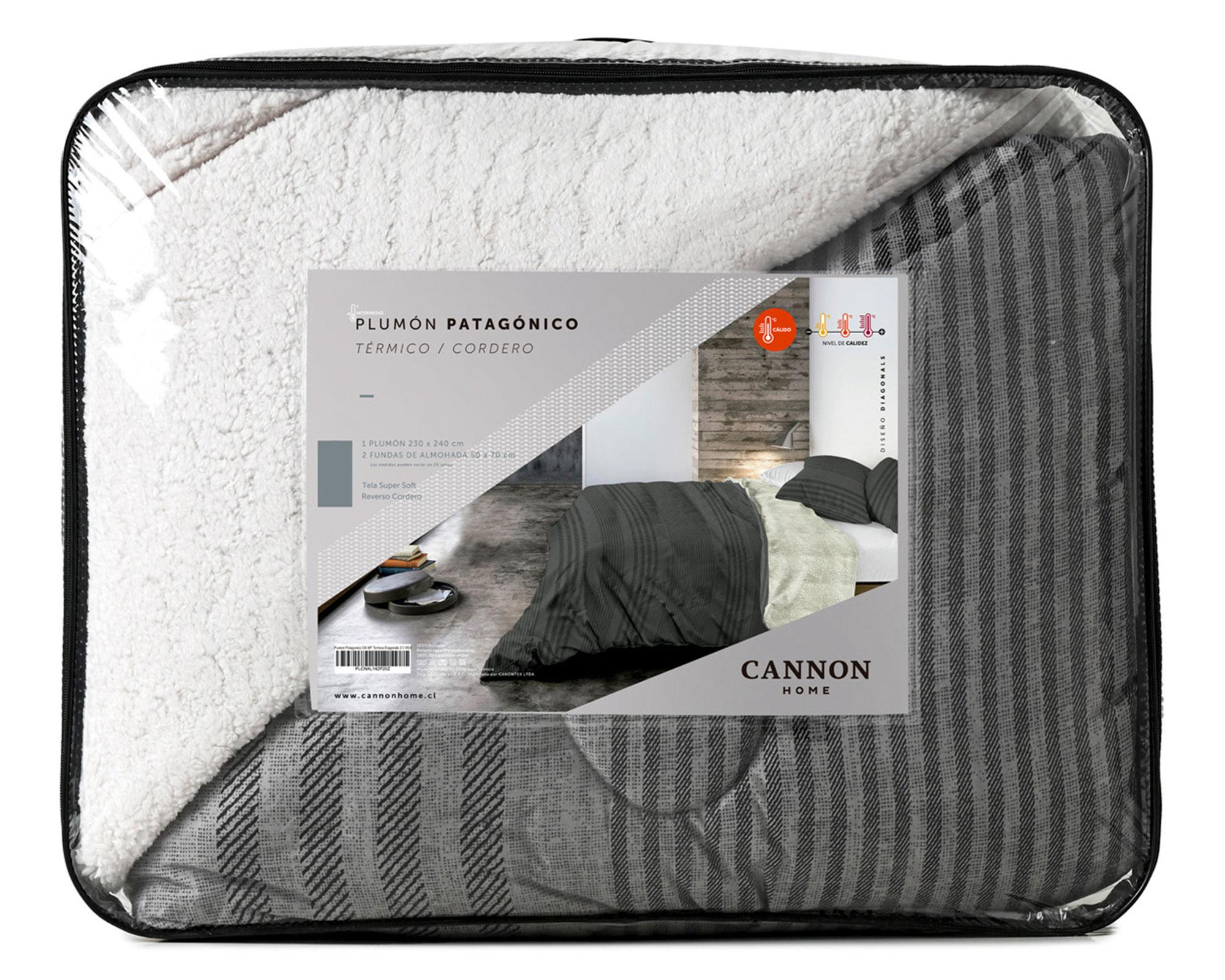 Plumón sherpa Diagonals gris king-2