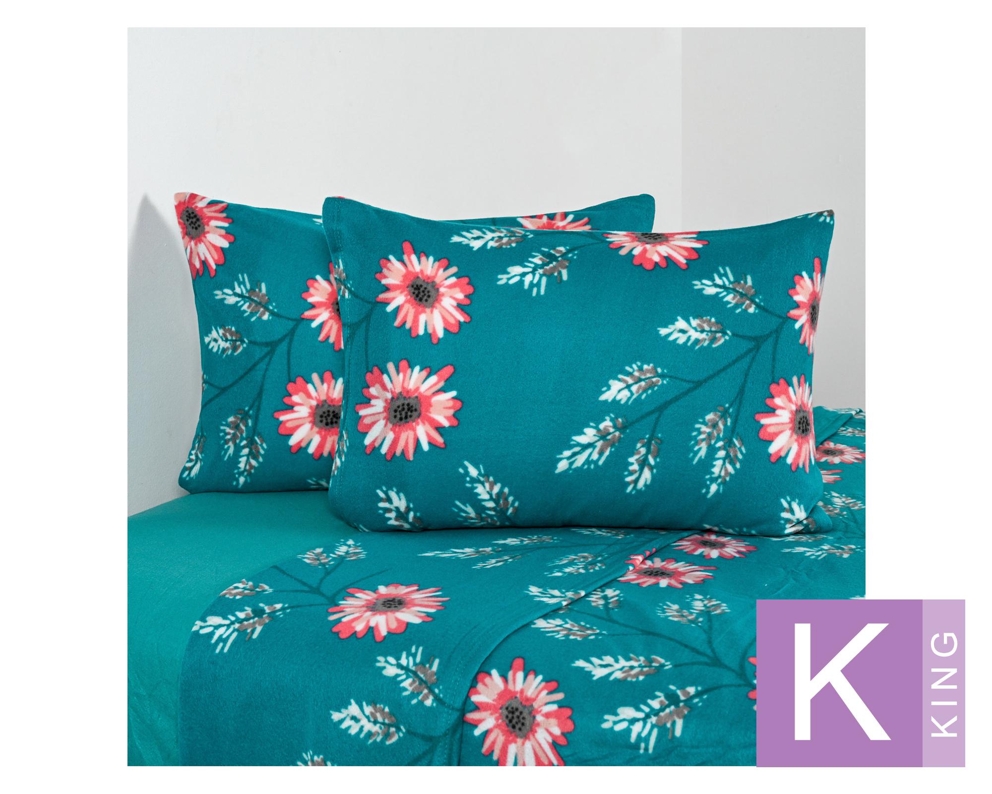 Sábanas King  Neva turquesa-0