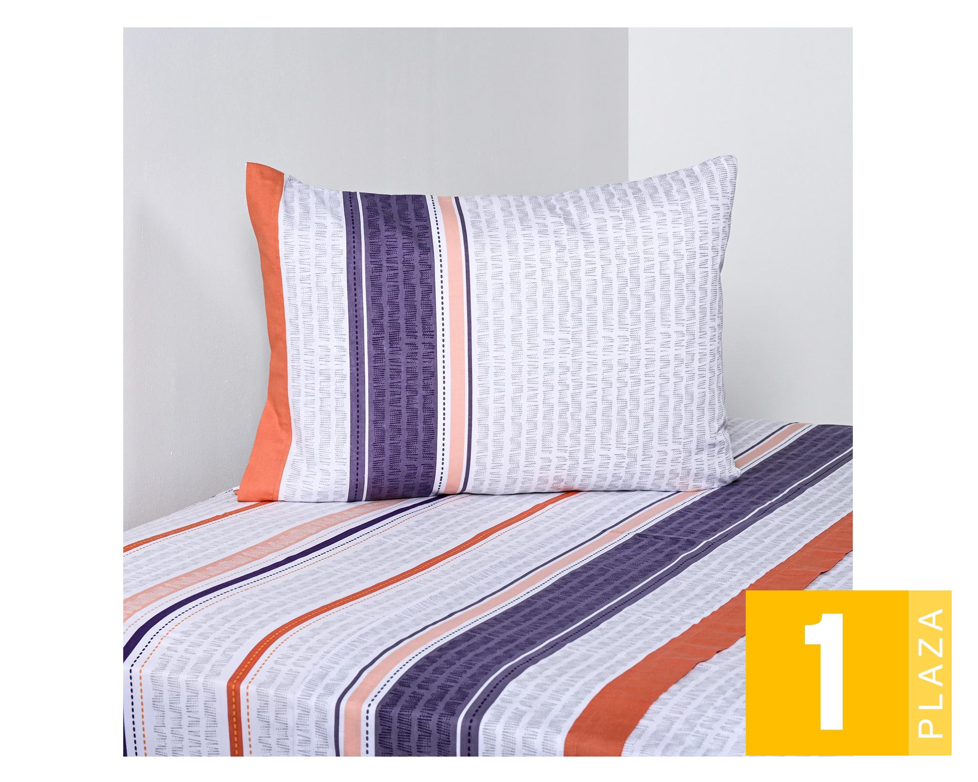 Sábanas 1 plaza 144 hilos Loden estampada-0