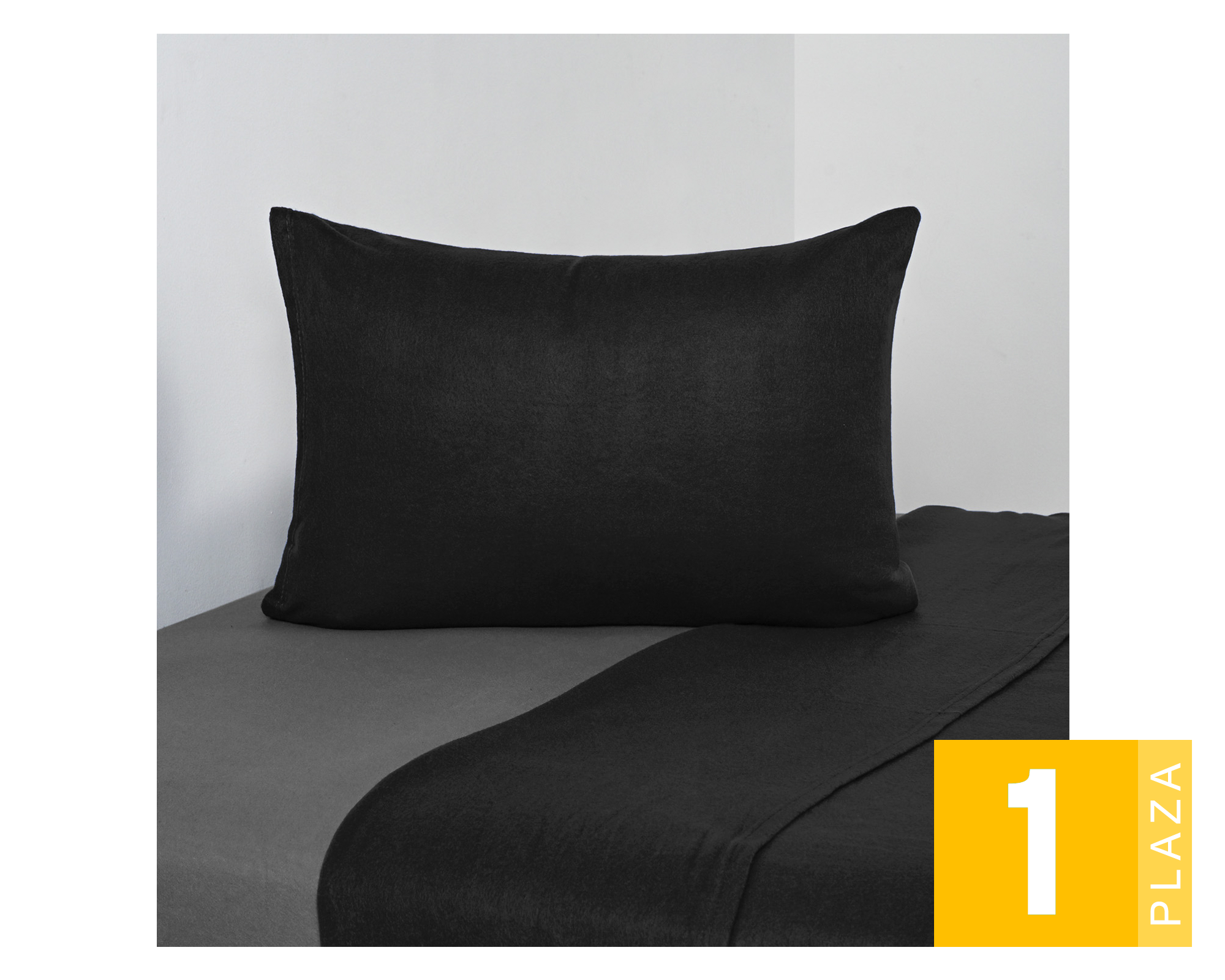 Sábanas polar 1 plaza grafito-0