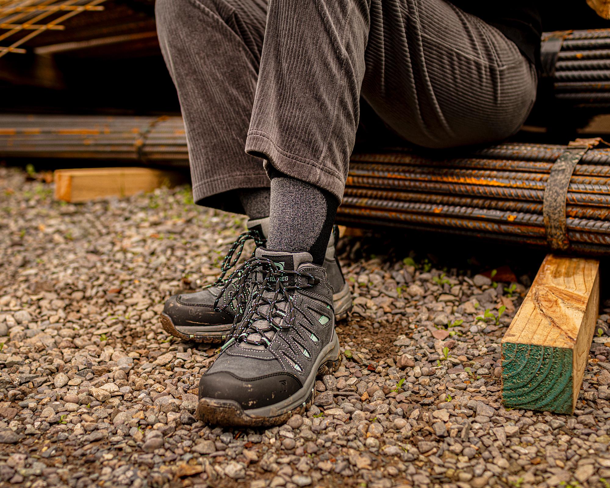 Botín de seguridad mujer Amanda CT gris/turquesa-3