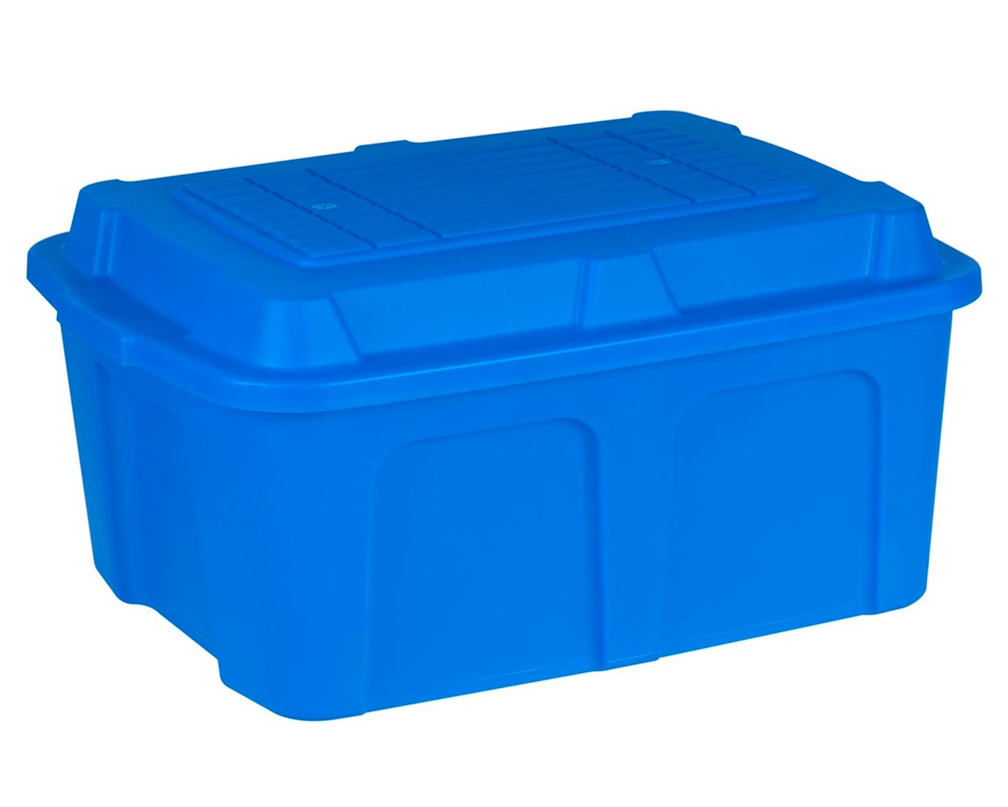 Caja organizadora con tapa 140 lt azul-0