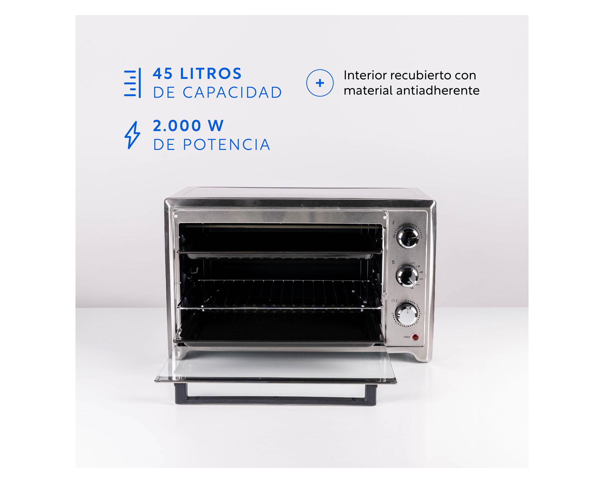 Horno eléctrico Oven Master silver 45 lt + convección y spiedo-1