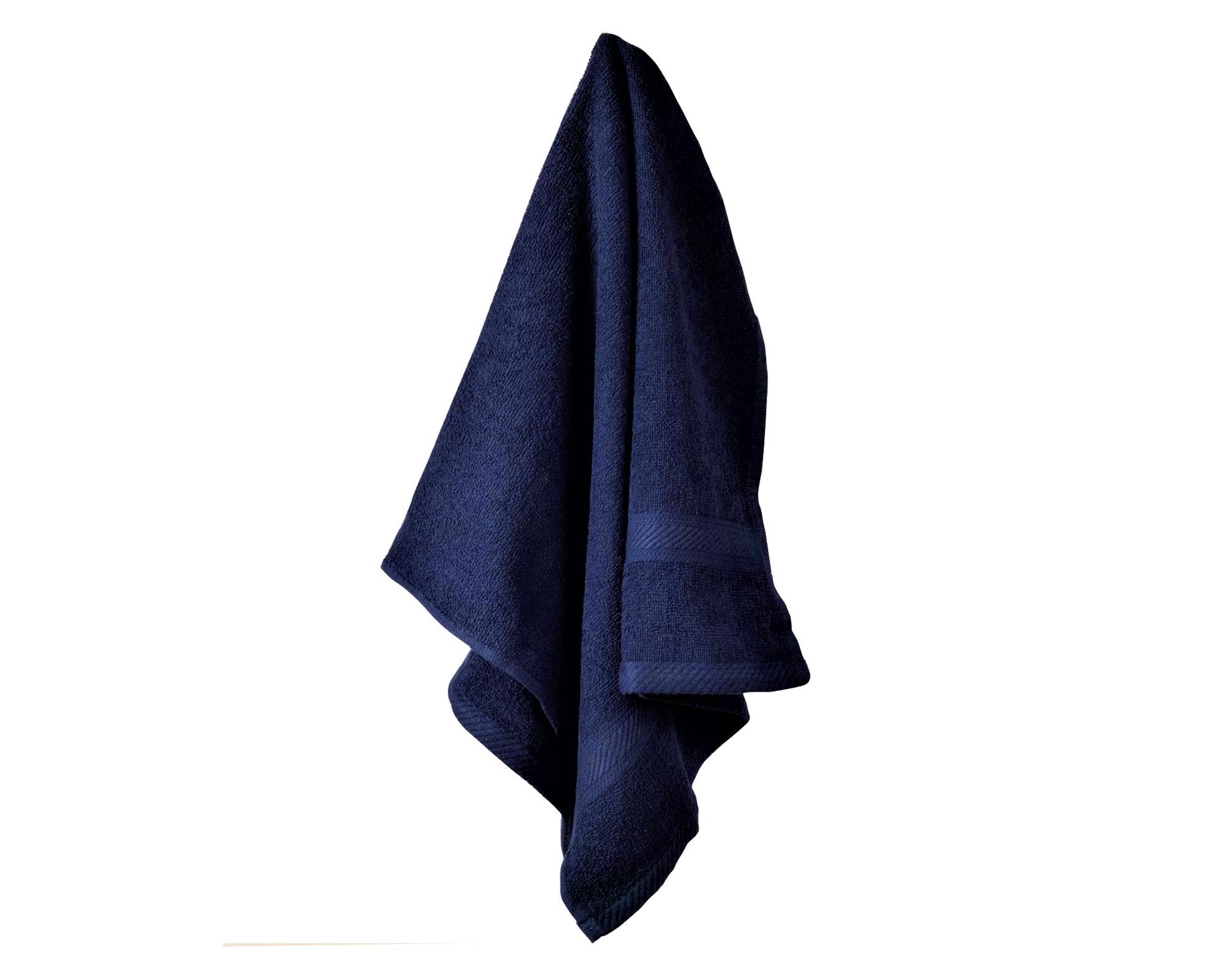 Set de toallas Florentino mano 45x70 cm + baño 70x130 cm azul marino-1