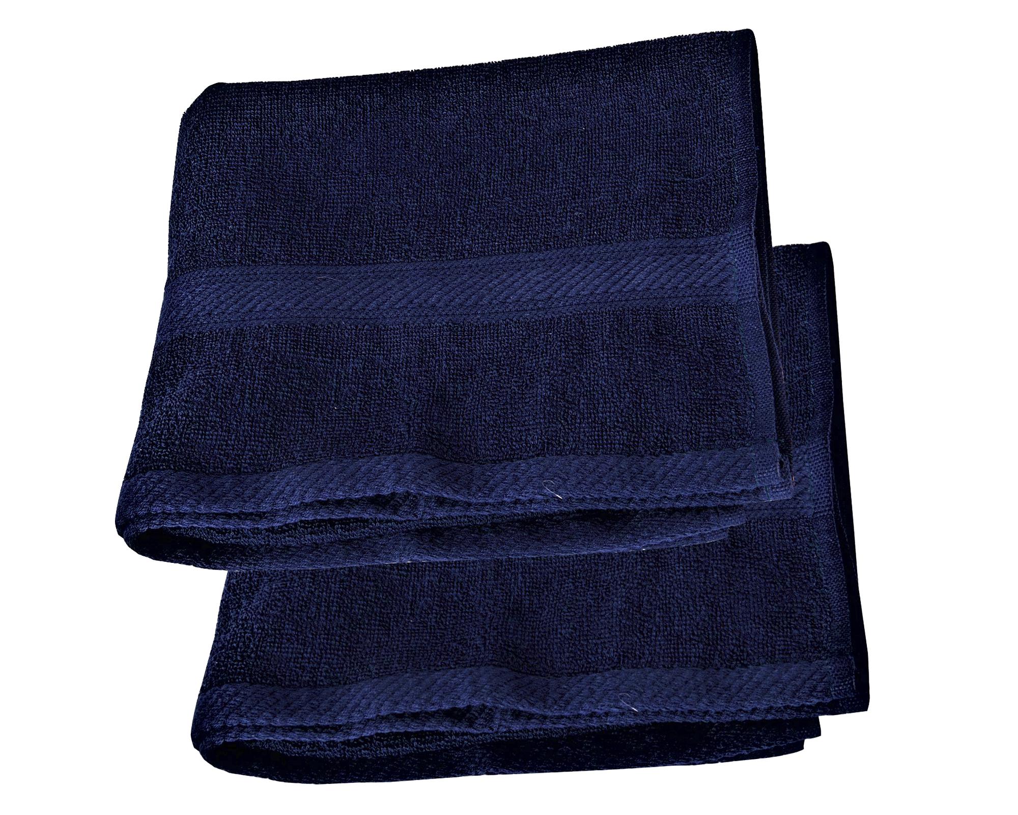 Set de toallas Florentino mano 45x70 cm + baño 70x130 cm azul marino-0