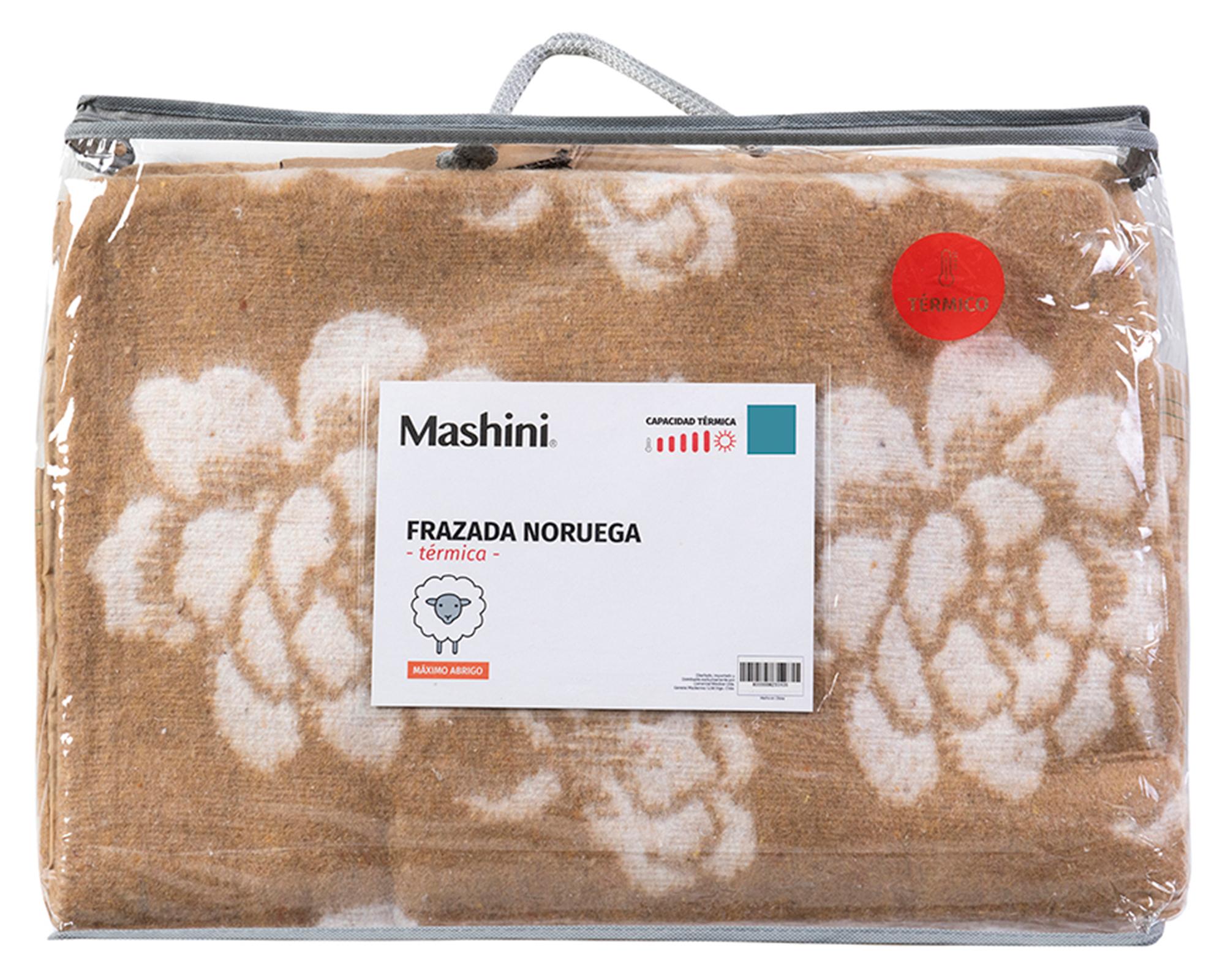 Frazada térmica Noruega Floral beige 1.5 plazas-2