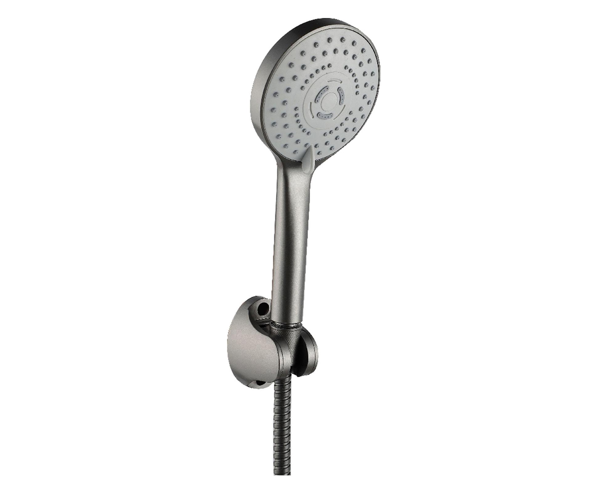 Monomando de ducha Gun metal gunnar gris cromado-2