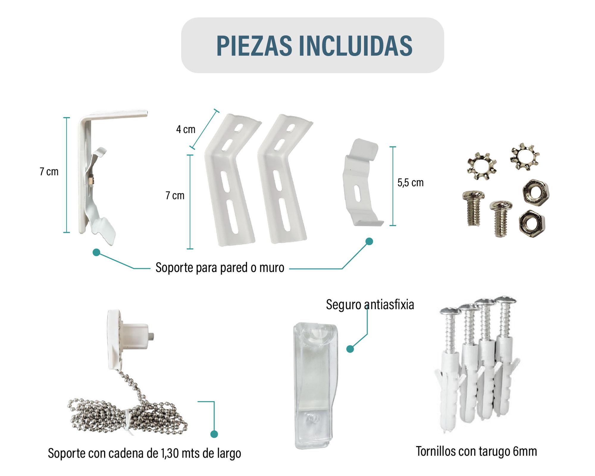 Cortina roller dúo sin cenefa 180x165 cm blanco-1