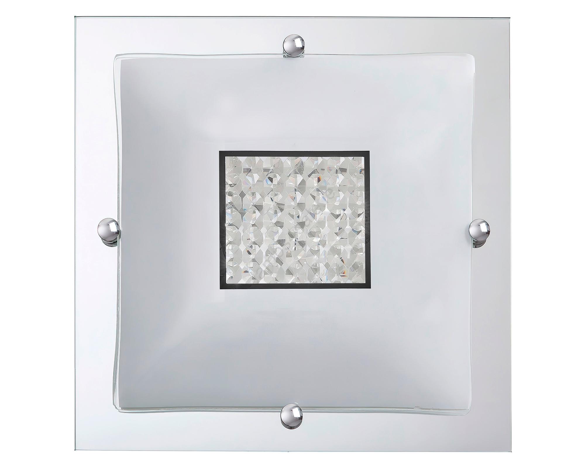 Plafón Cuadrado doble cristal E27-2