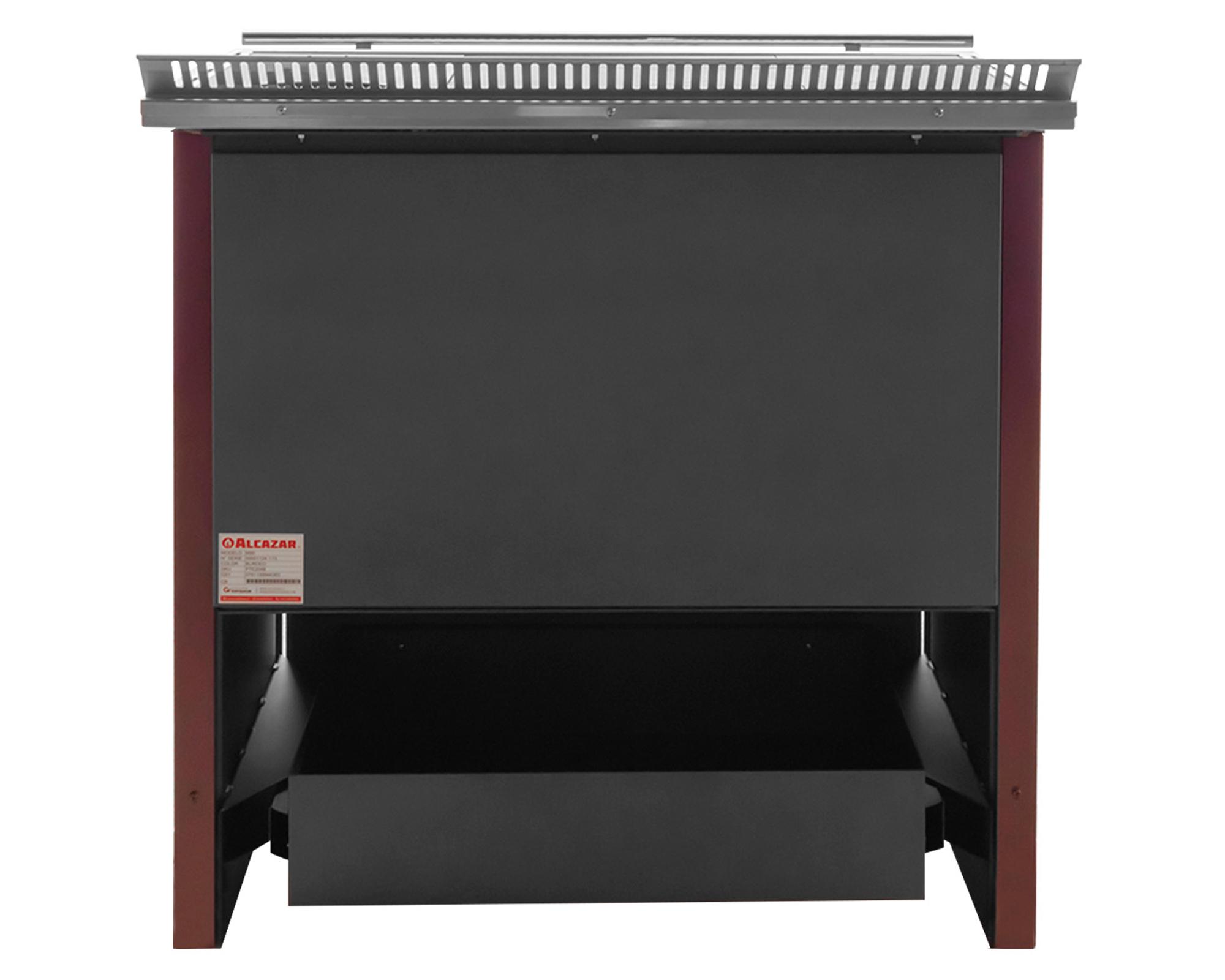 Cocina a leña Europea M80 burdeo/gris 1 quemador-2