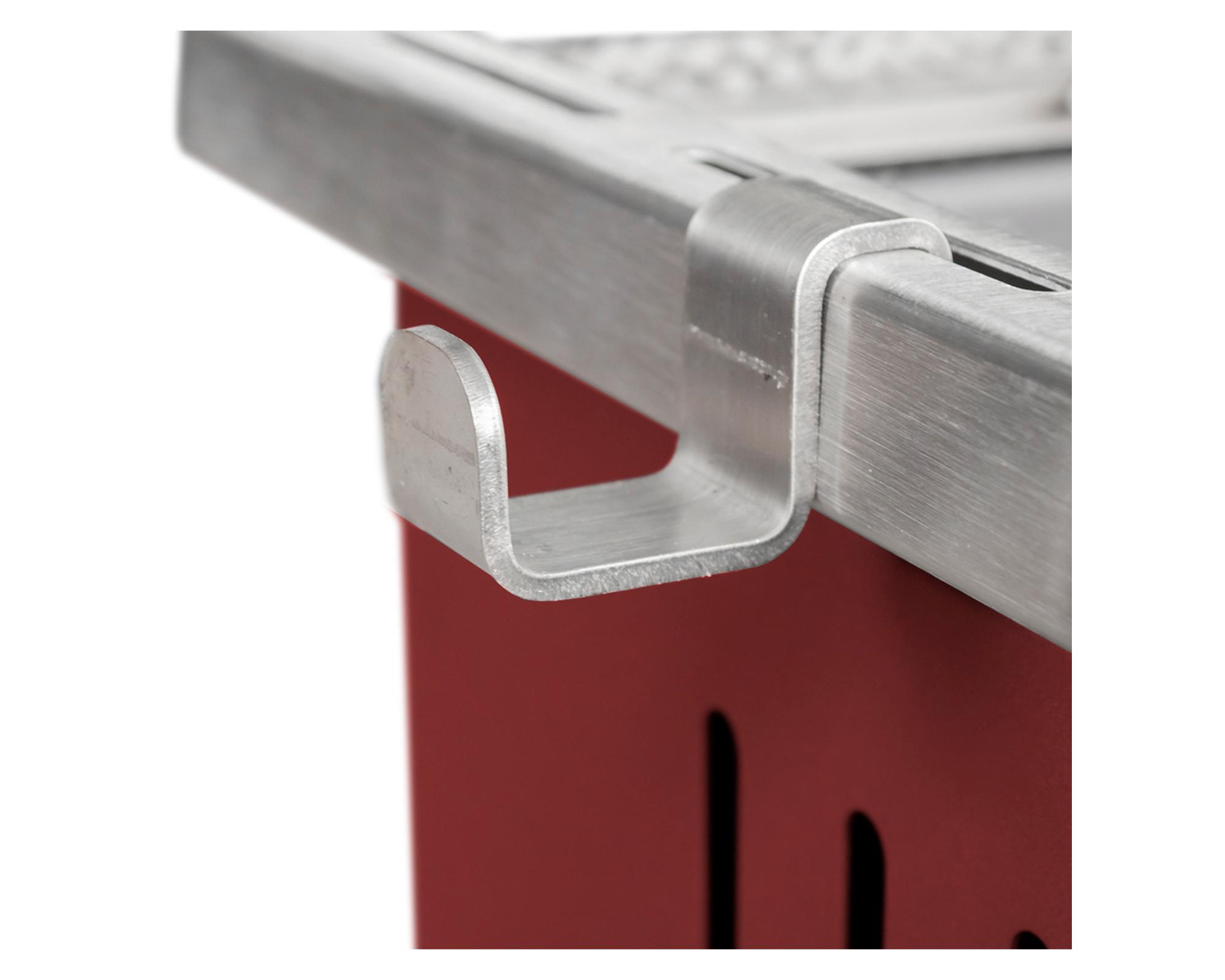 Cocina a leña Europea M70 burdeo/gris 1 quemador-5