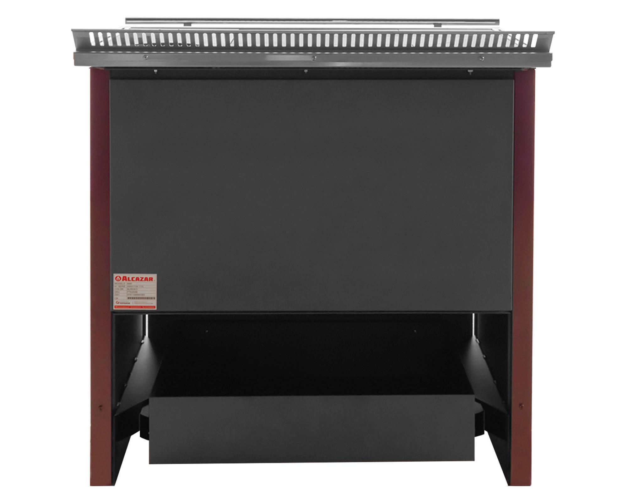 Cocina a leña Europea M70 burdeo/gris 1 quemador-2